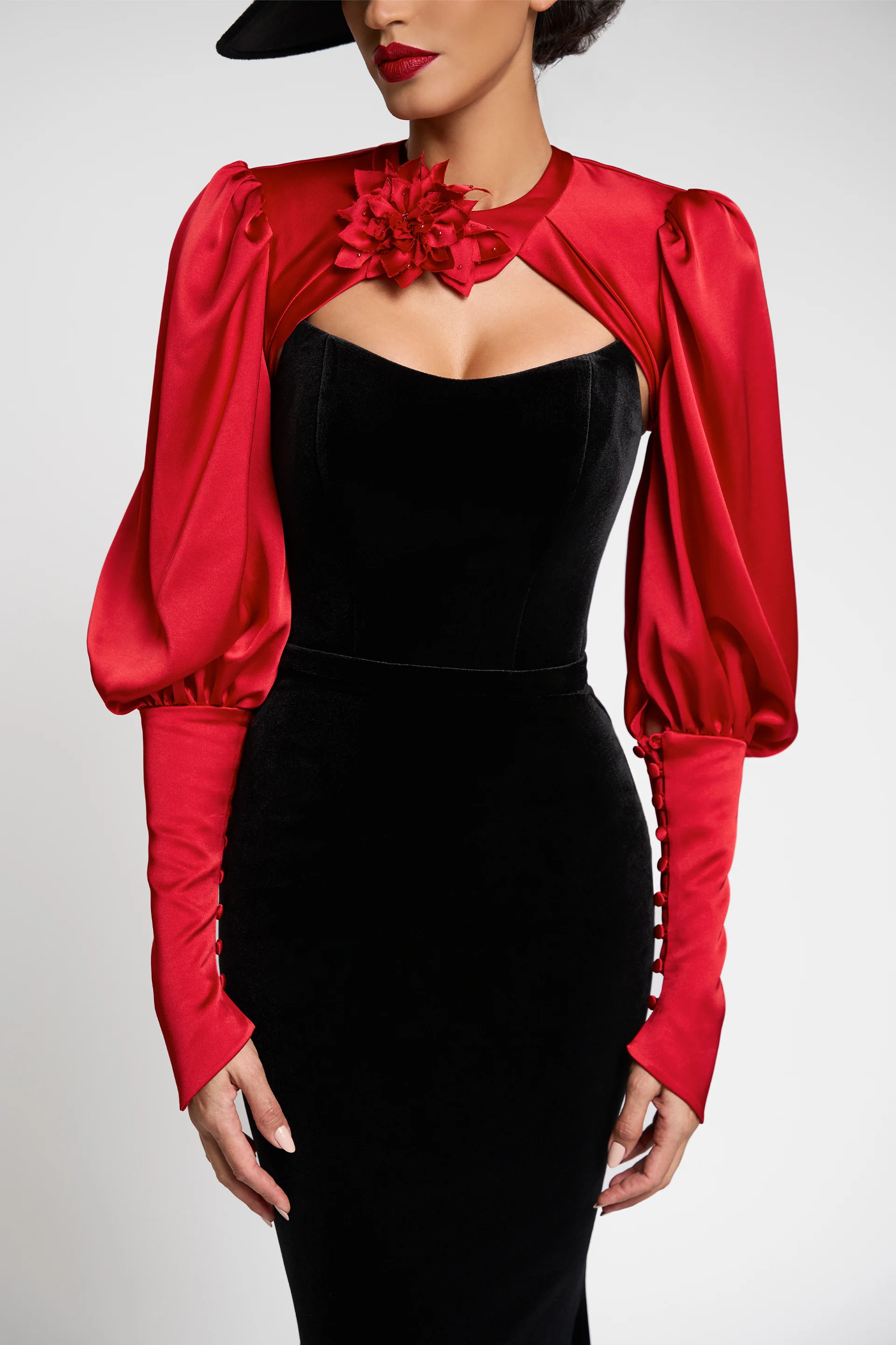 Rochie de seara lunga tip sirena confectionata din catifea Alejandra CA121 - Image 8