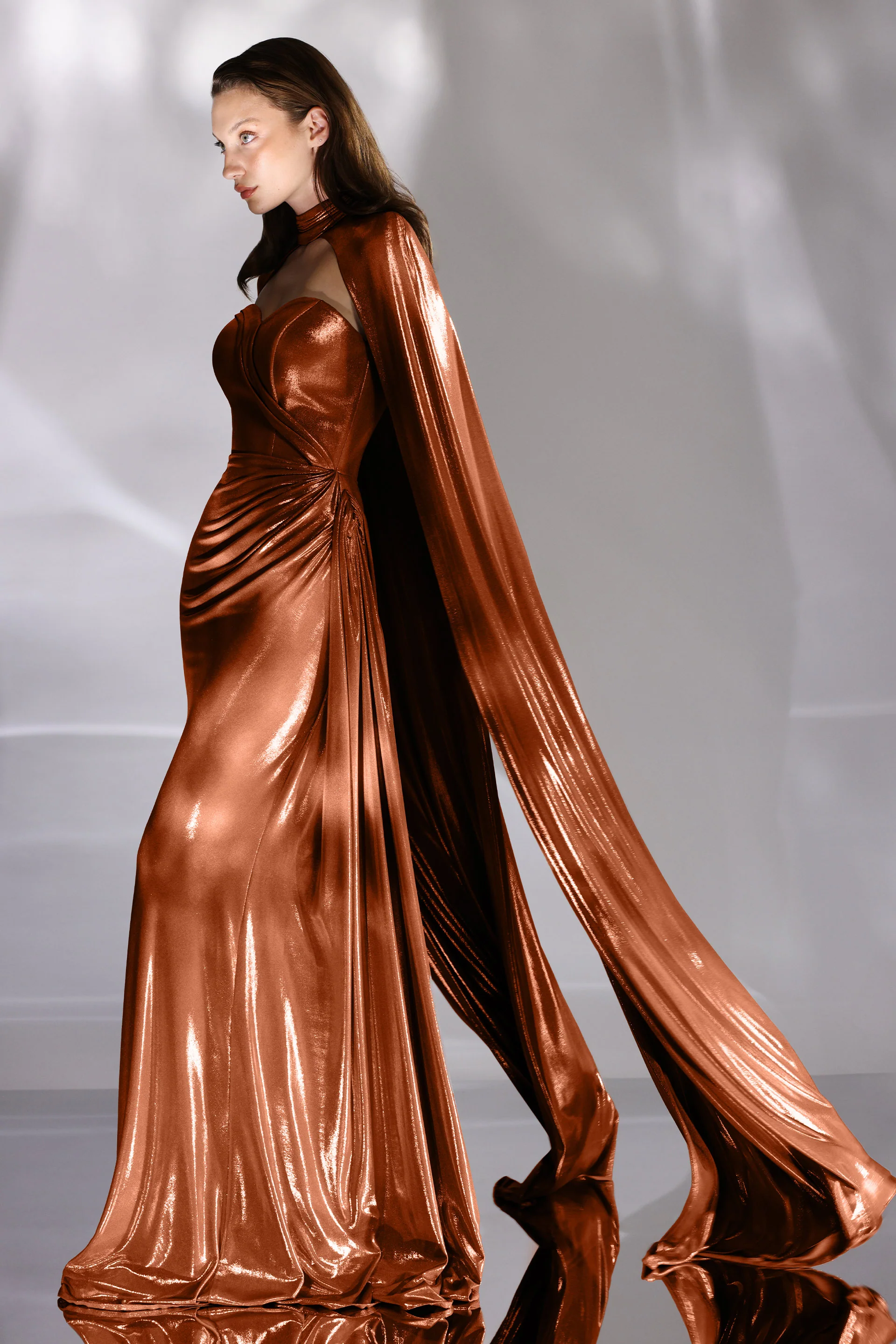 Capa din lycra metalic, cu design fluid si efect spectaculos Noa CA174 - Image 11