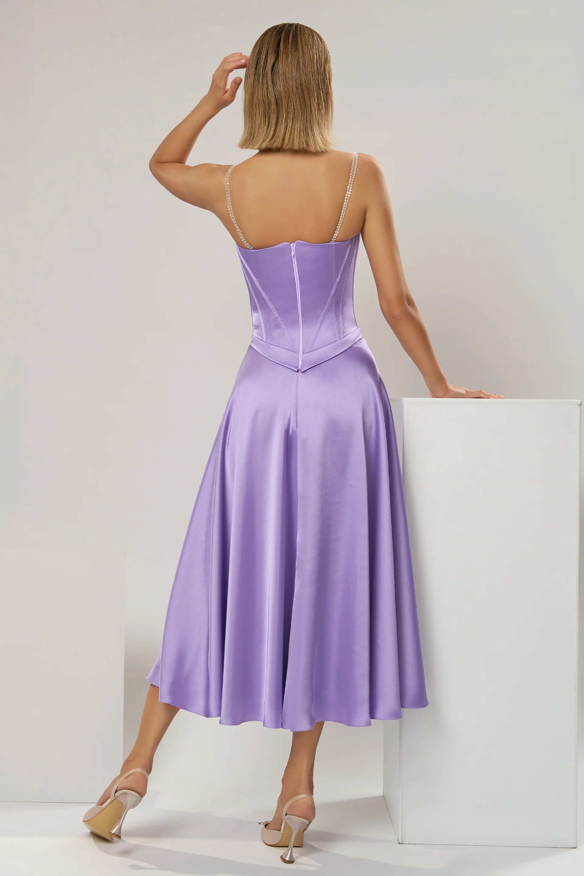 Corset cu bretele din pietre Sparkle CA30 - Image 4