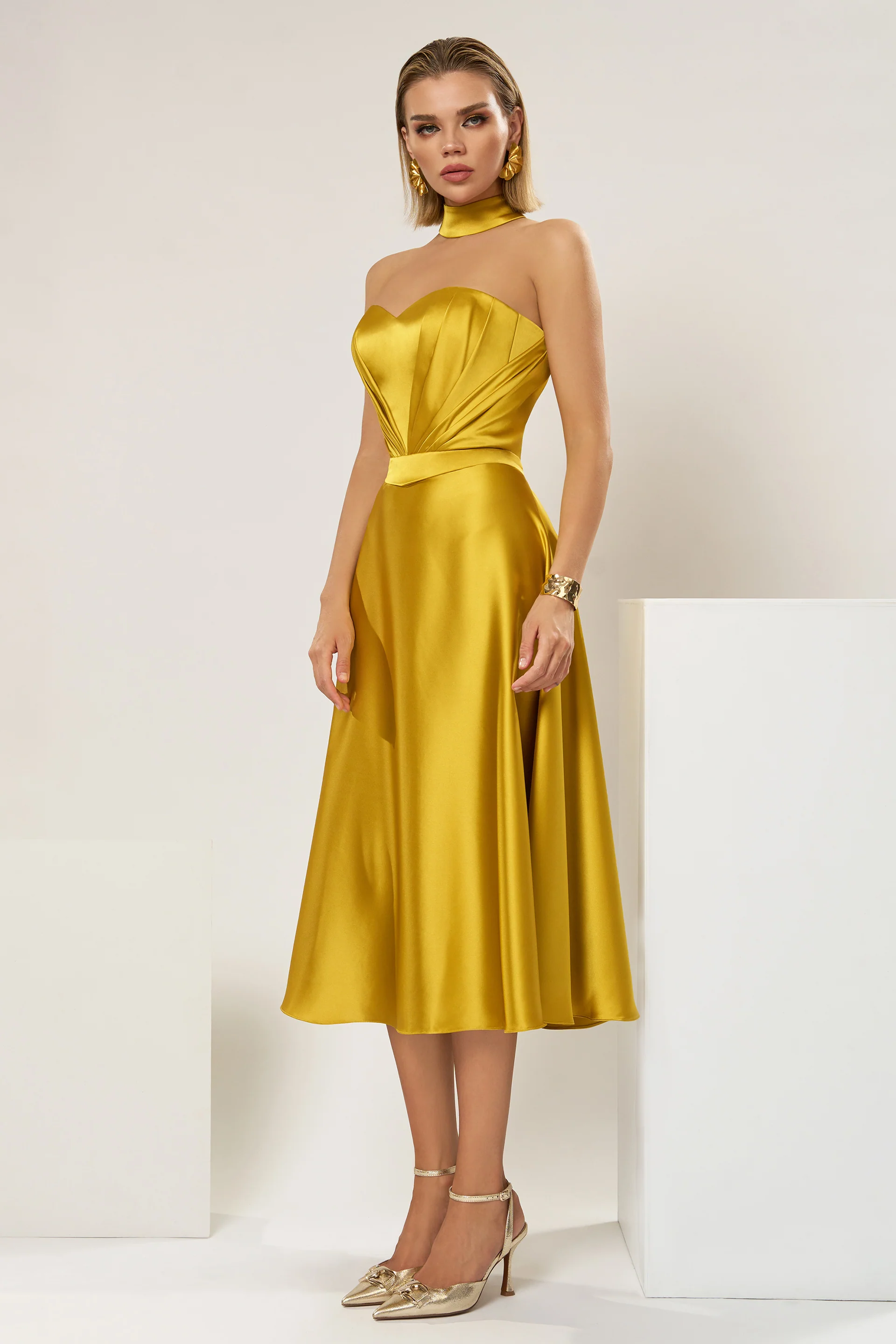 Corset din satin cu drapaje Love CA11 - Image 7