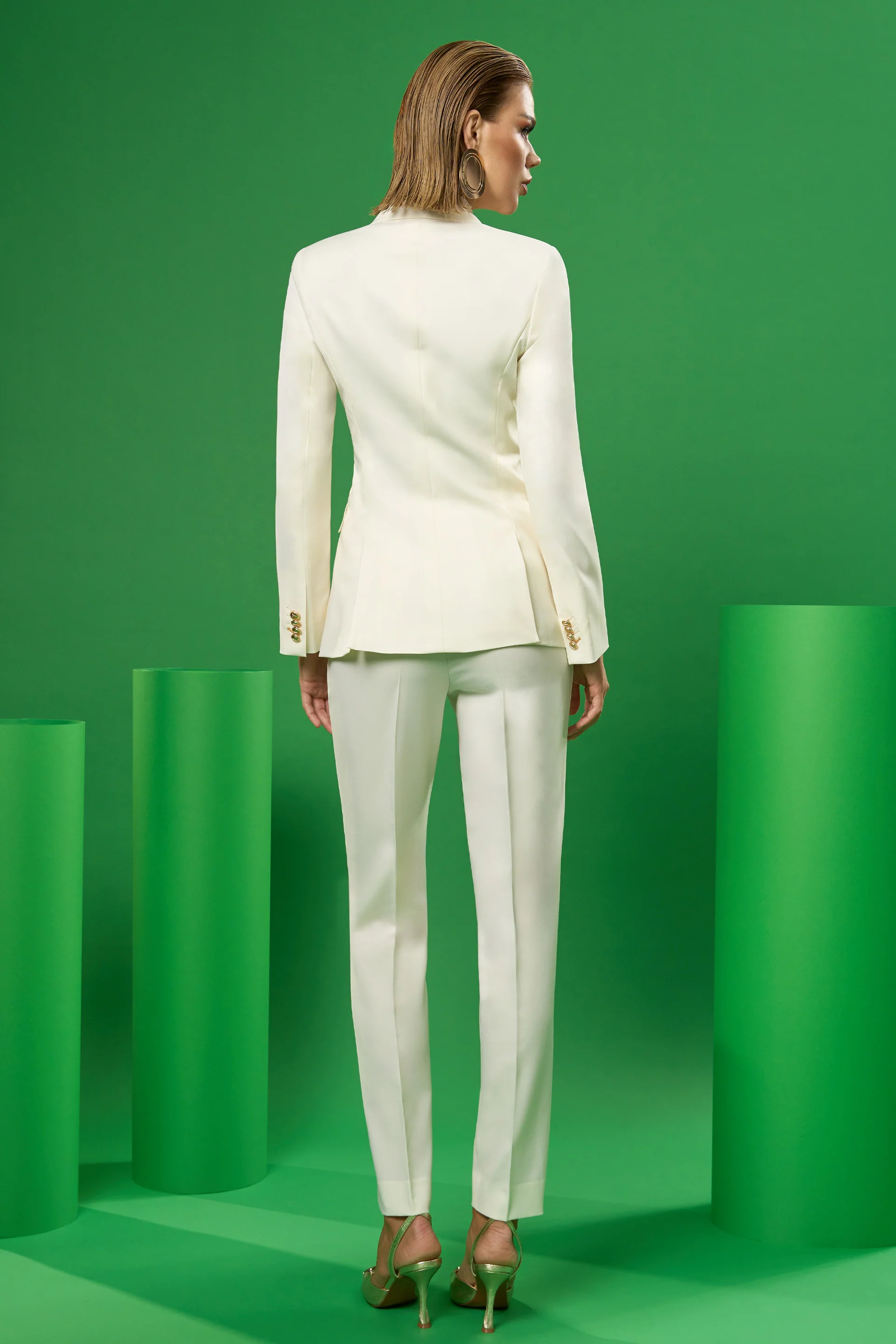 Pantaloni din lana premium 100% design atemporal C107 - Image 2