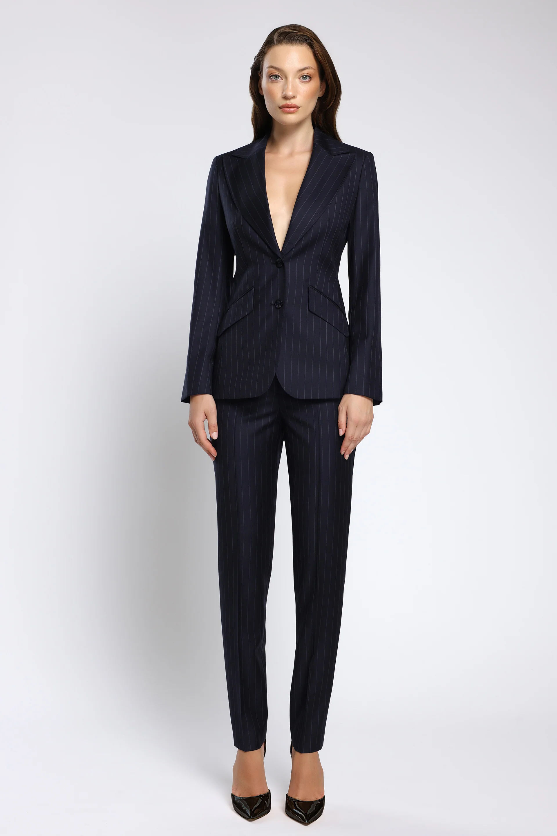Pantaloni conici din lana premium Alexia C156 - Image 3