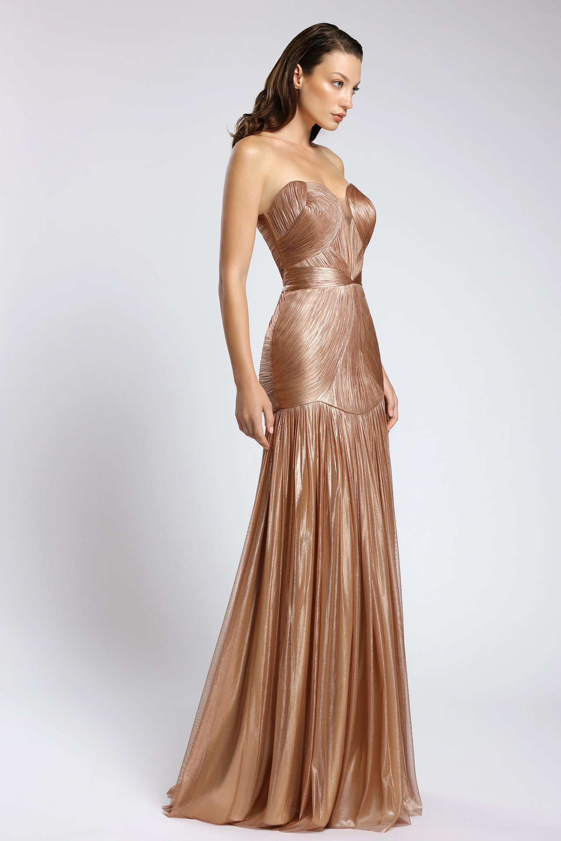 Rochie couture din tul de matase peliculizat Zendaya CA161 - Image 2