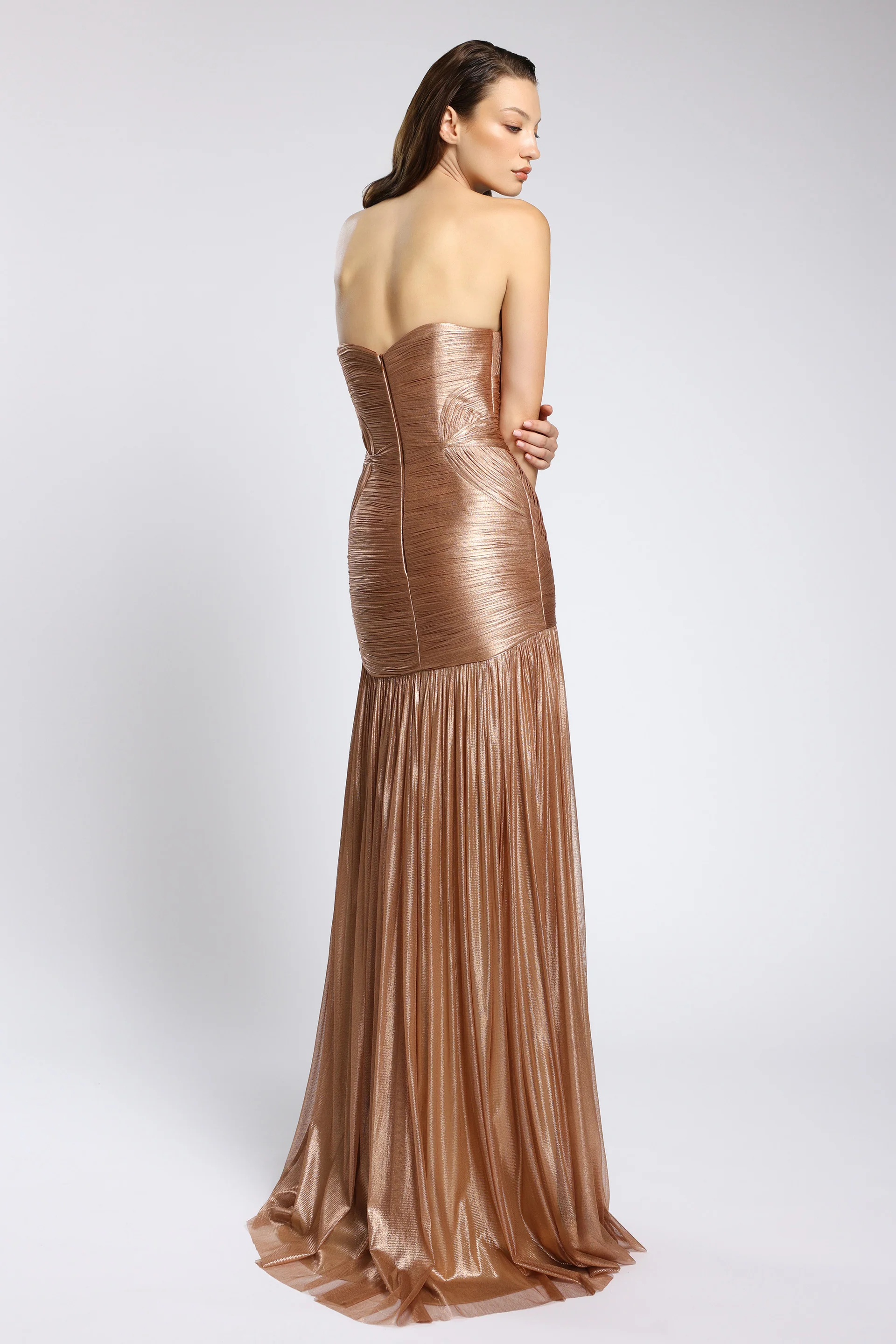 Rochie couture din tul de matase peliculizat Zendaya CA161 - Image 8