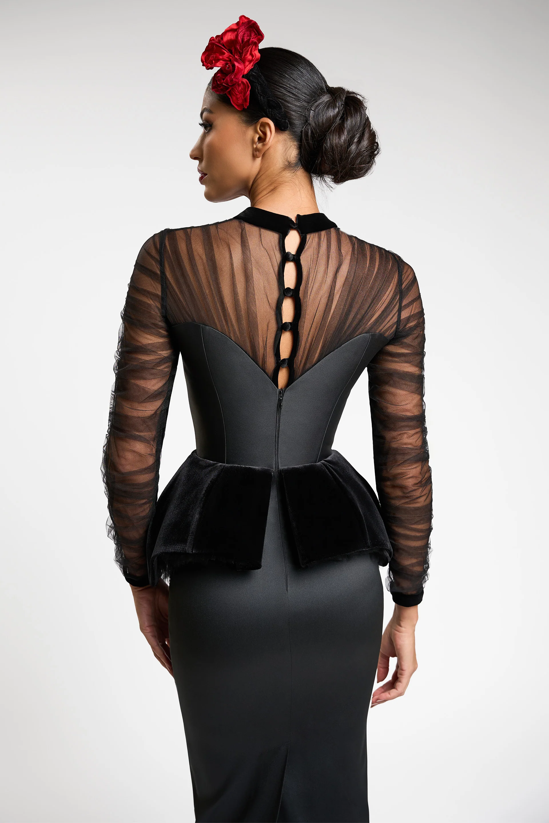 Rochie de cocktail confectionata din tafta elastica origine italiana Isadora CA143 - Image 4