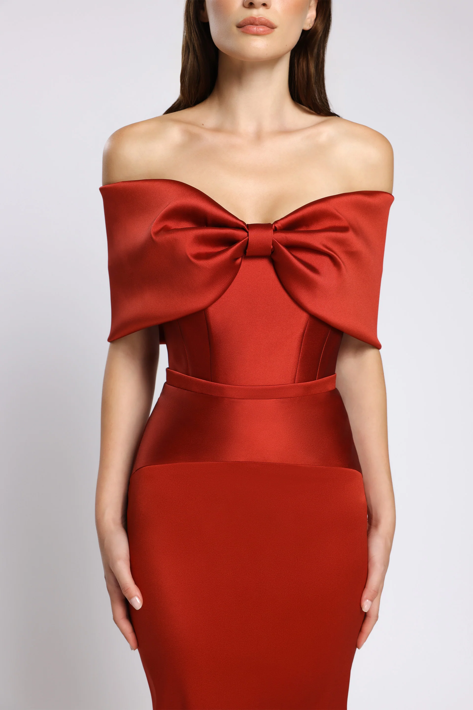 Rochie de cocktail din tafta elastica Syra CA176 - Image 3