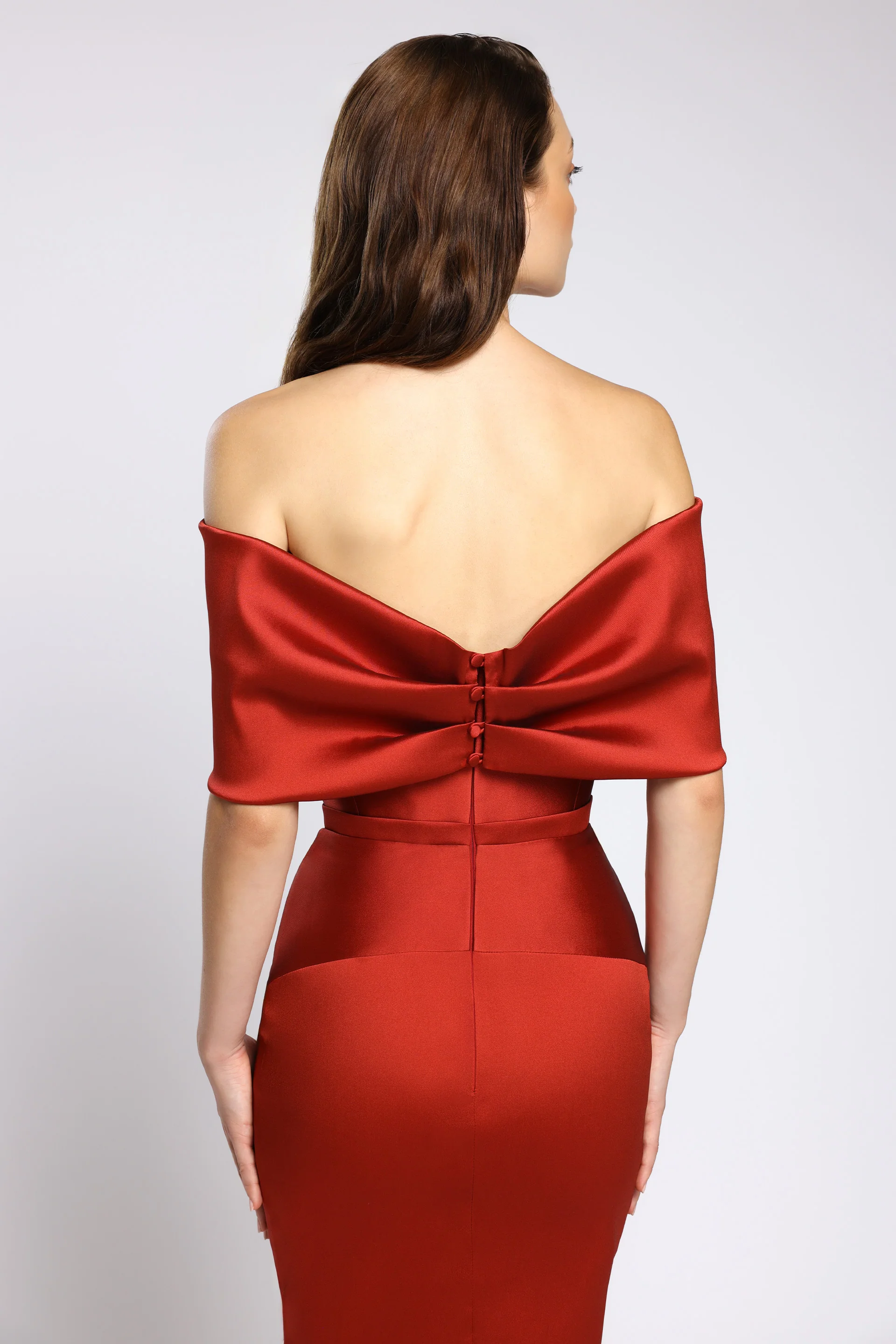 Rochie de cocktail din tafta elastica Syra CA176 - Image 4