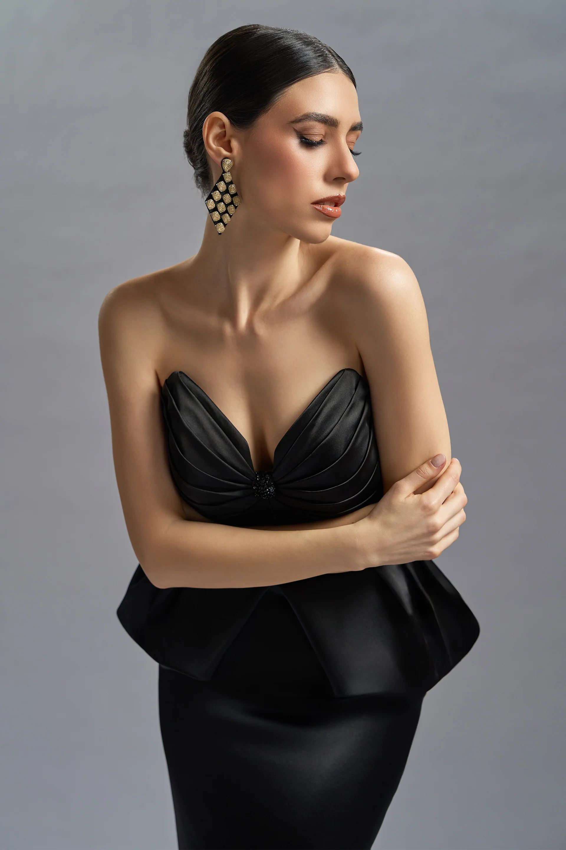 Rochie de seara din satin Medea CA66 - Image 10