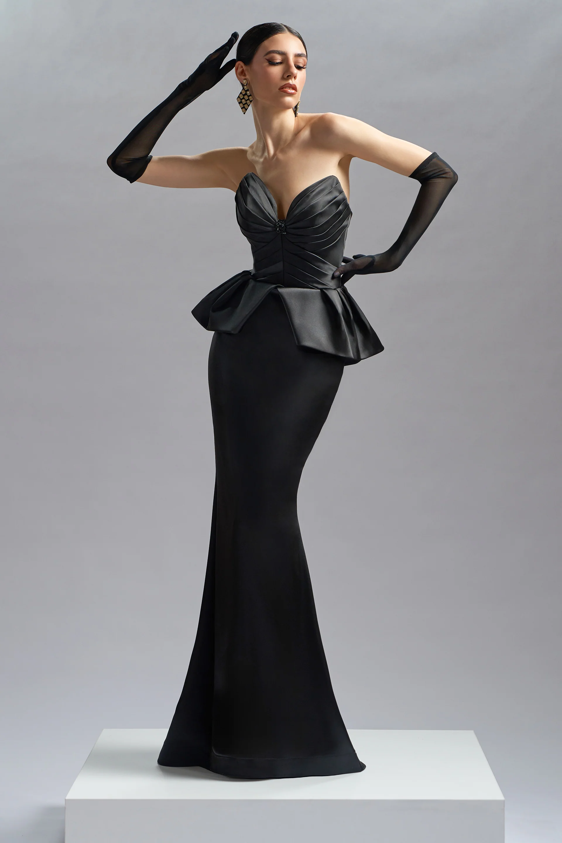 Rochie de seara din satin Medea CA66 - Image 4