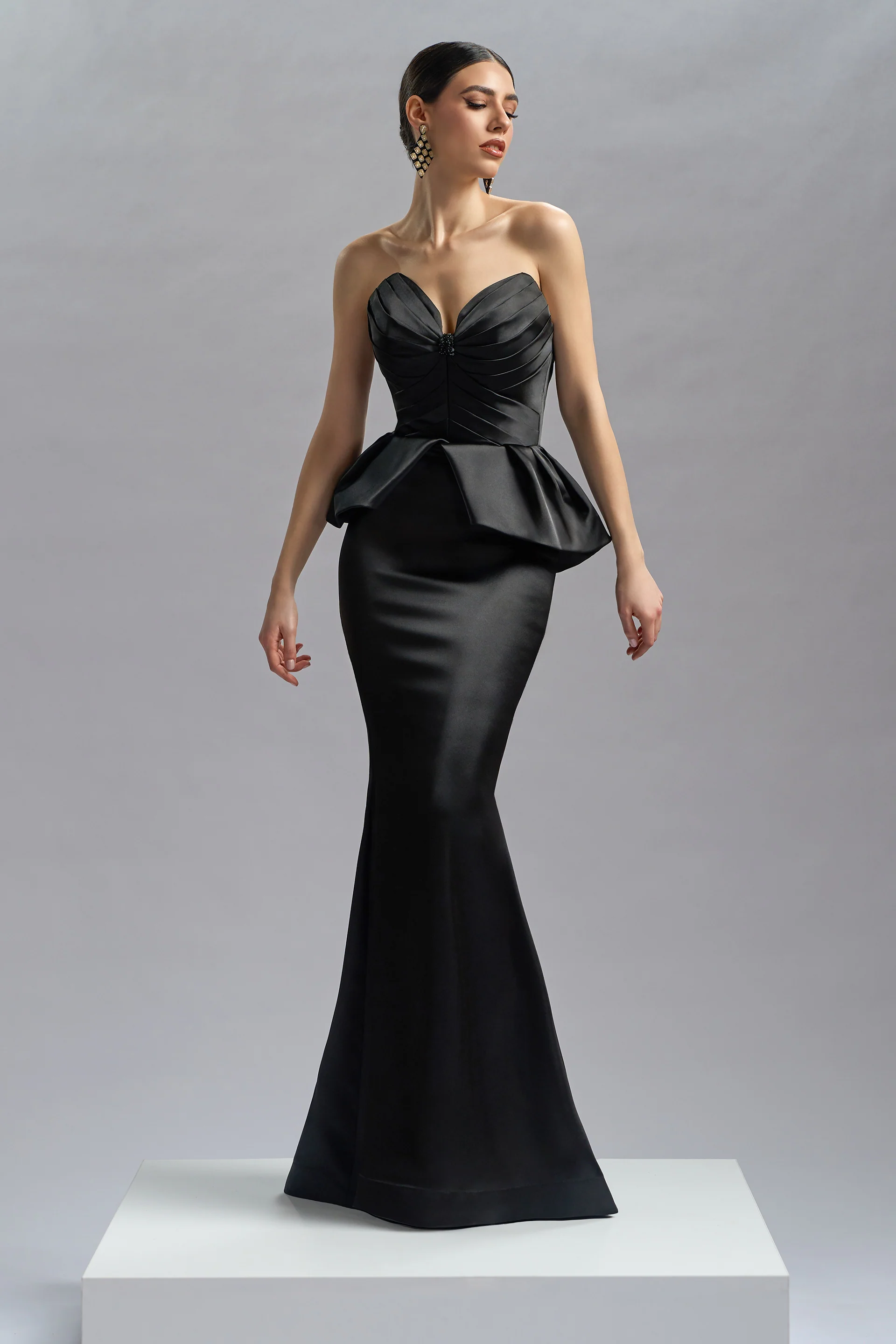 Rochie de seara din satin Medea CA66 - Image 5