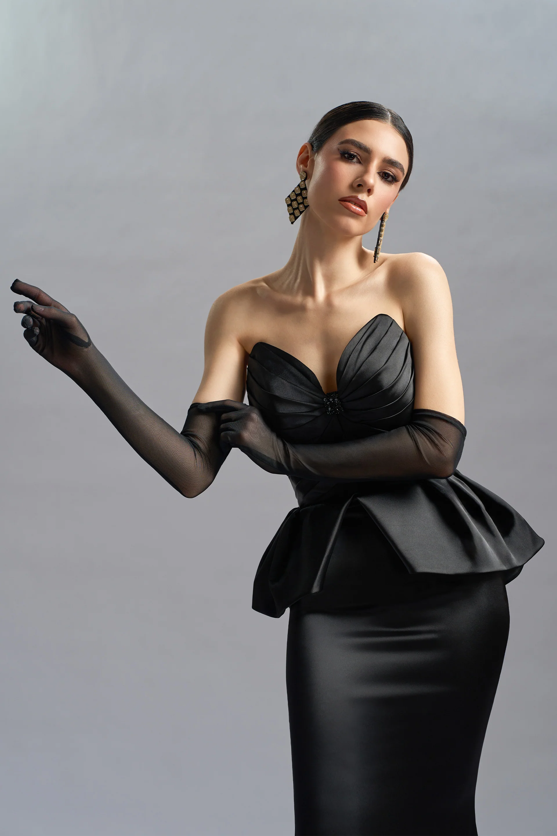 Rochie de seara din satin Medea CA66 - Image 7