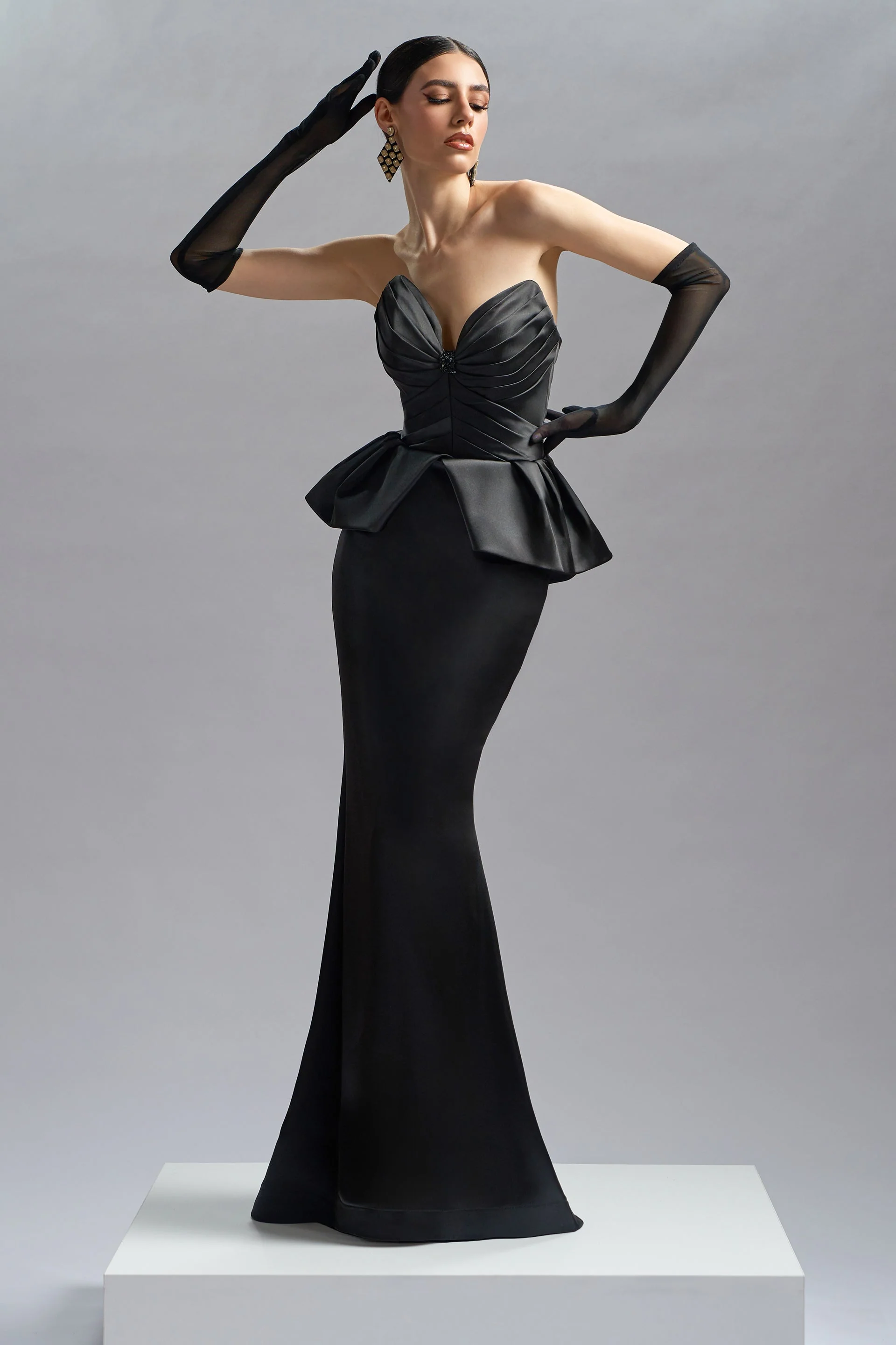 Rochie de seara din satin Medea CA66_V - Image 11