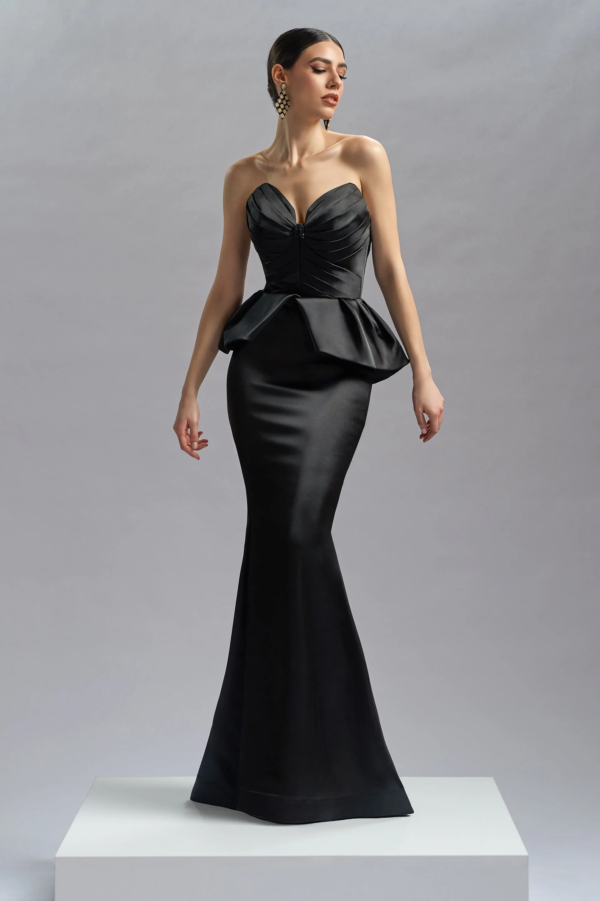 Rochie de seara din satin Medea CA66_V - Image 6