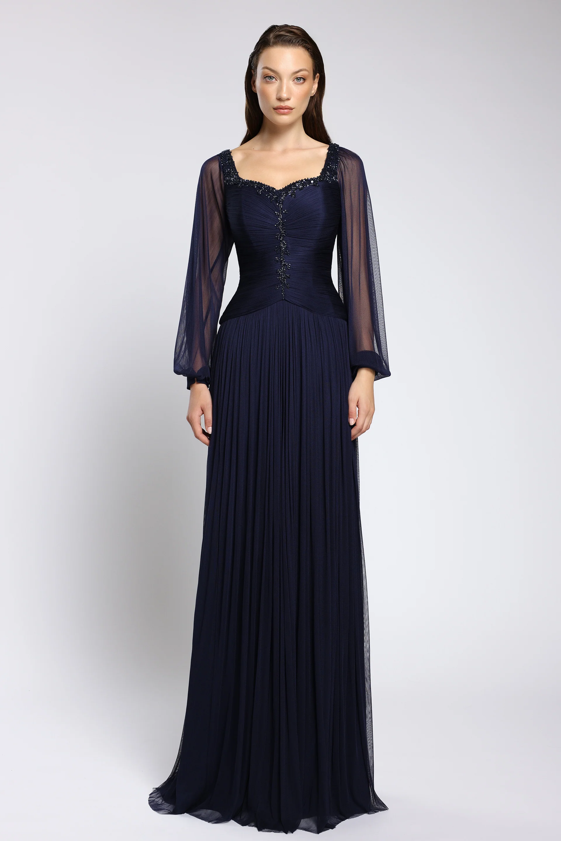 Rochie de seara din tul de matase Lunara CA149
