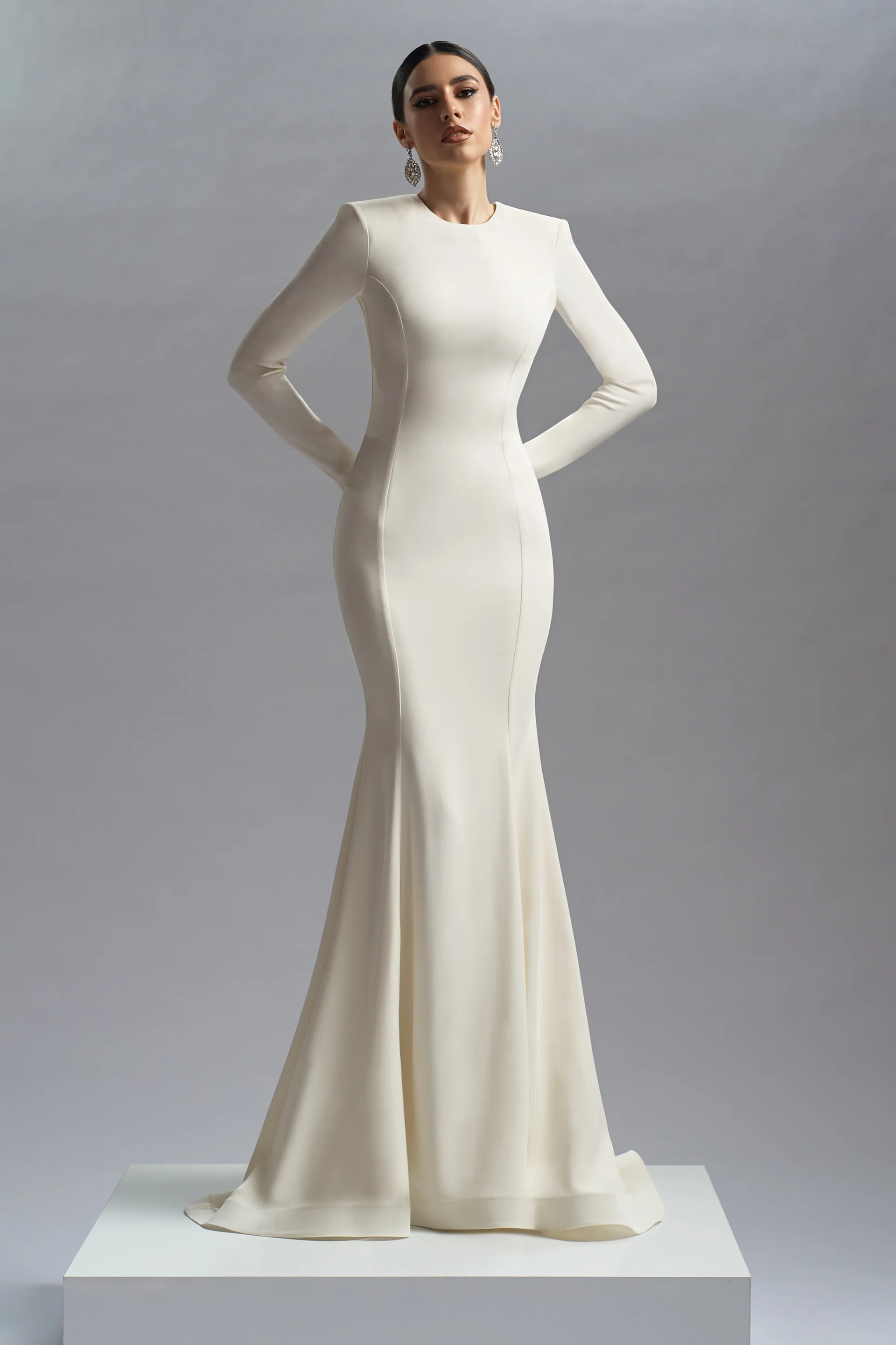 Rochie de seara din crepe Erini CA67 - Image 12