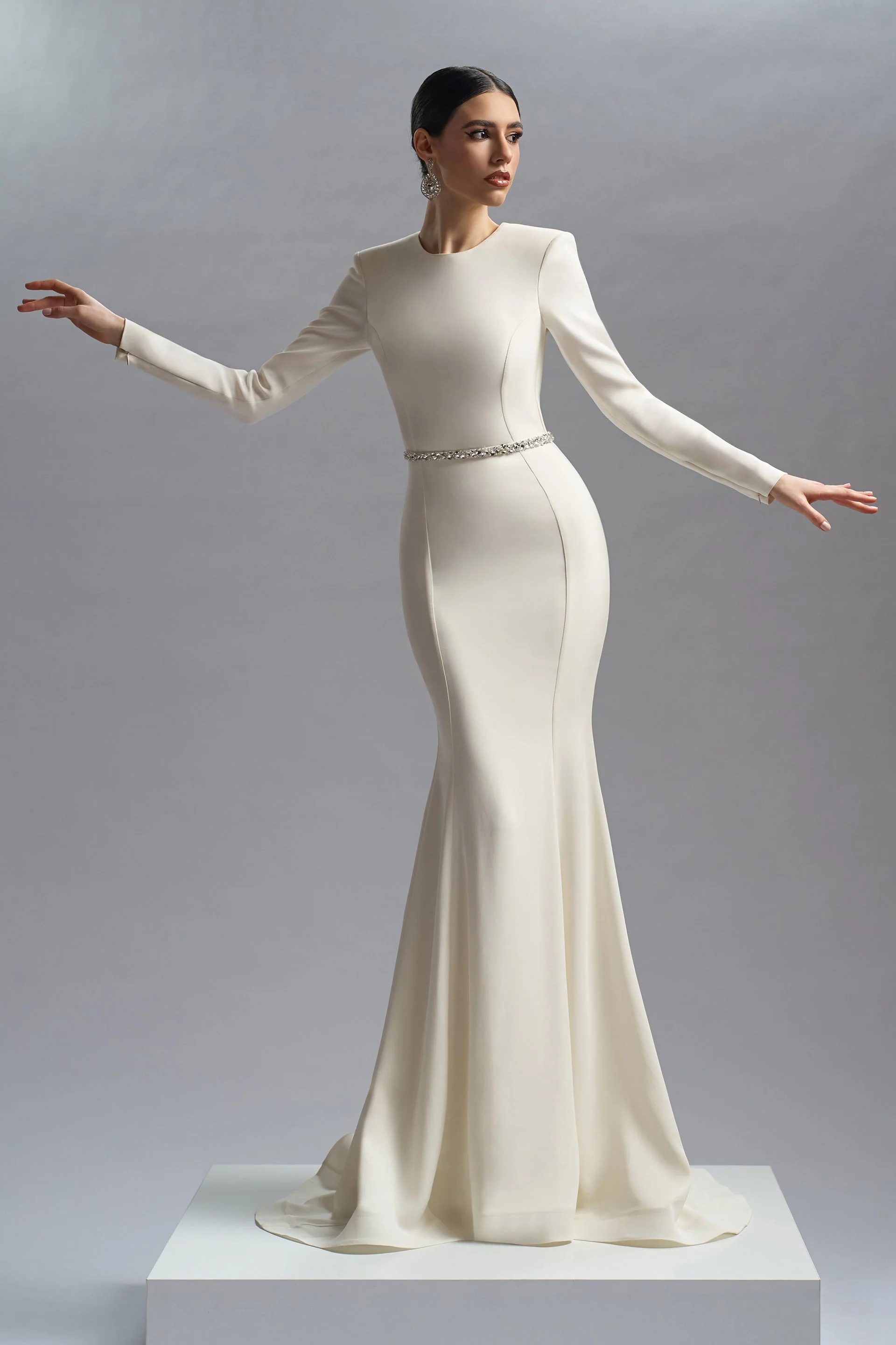 Rochie de seara din crepe Erini CA67_R - Image 13