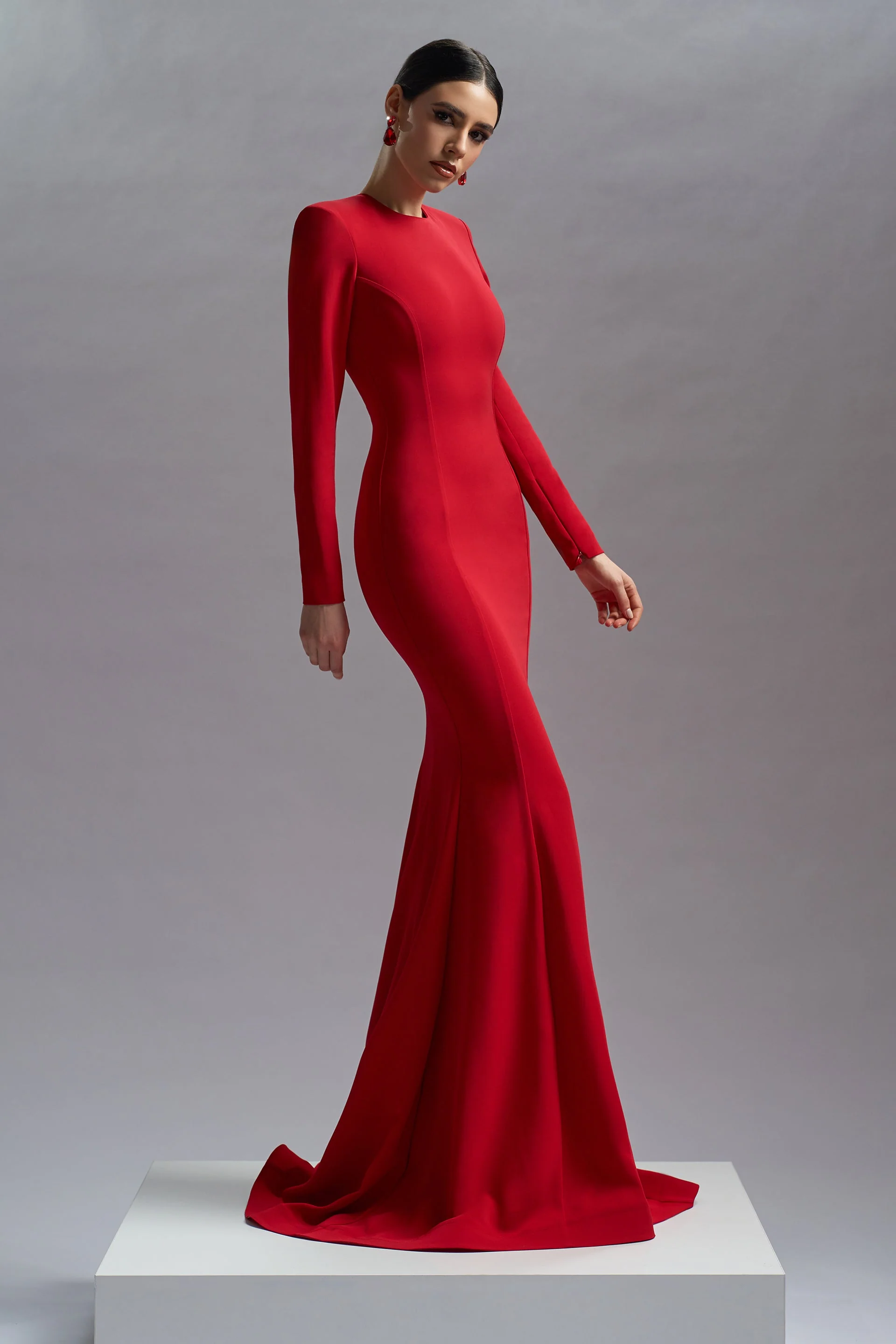 Rochie de seara din crepe Erini CA67_R - Image 17
