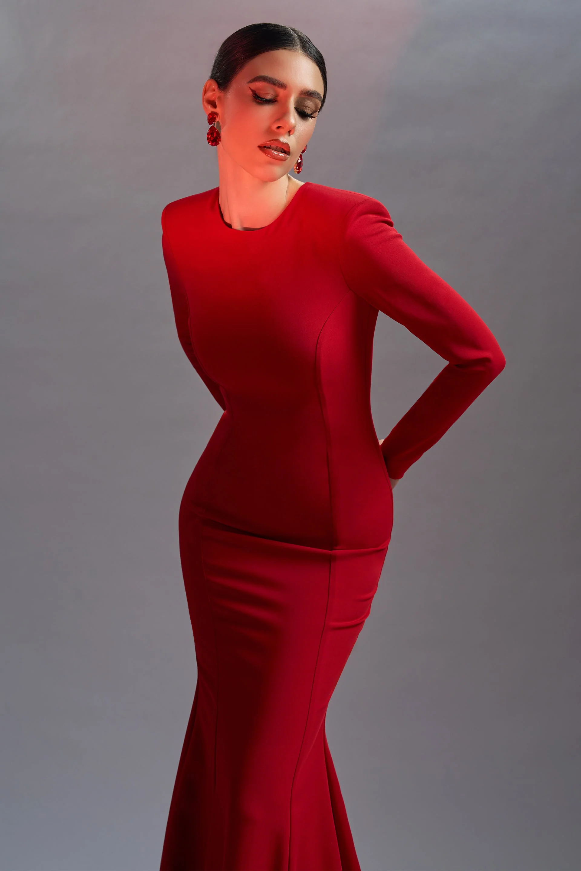 Rochie de seara din crepe Erini CA67_R - Image 18