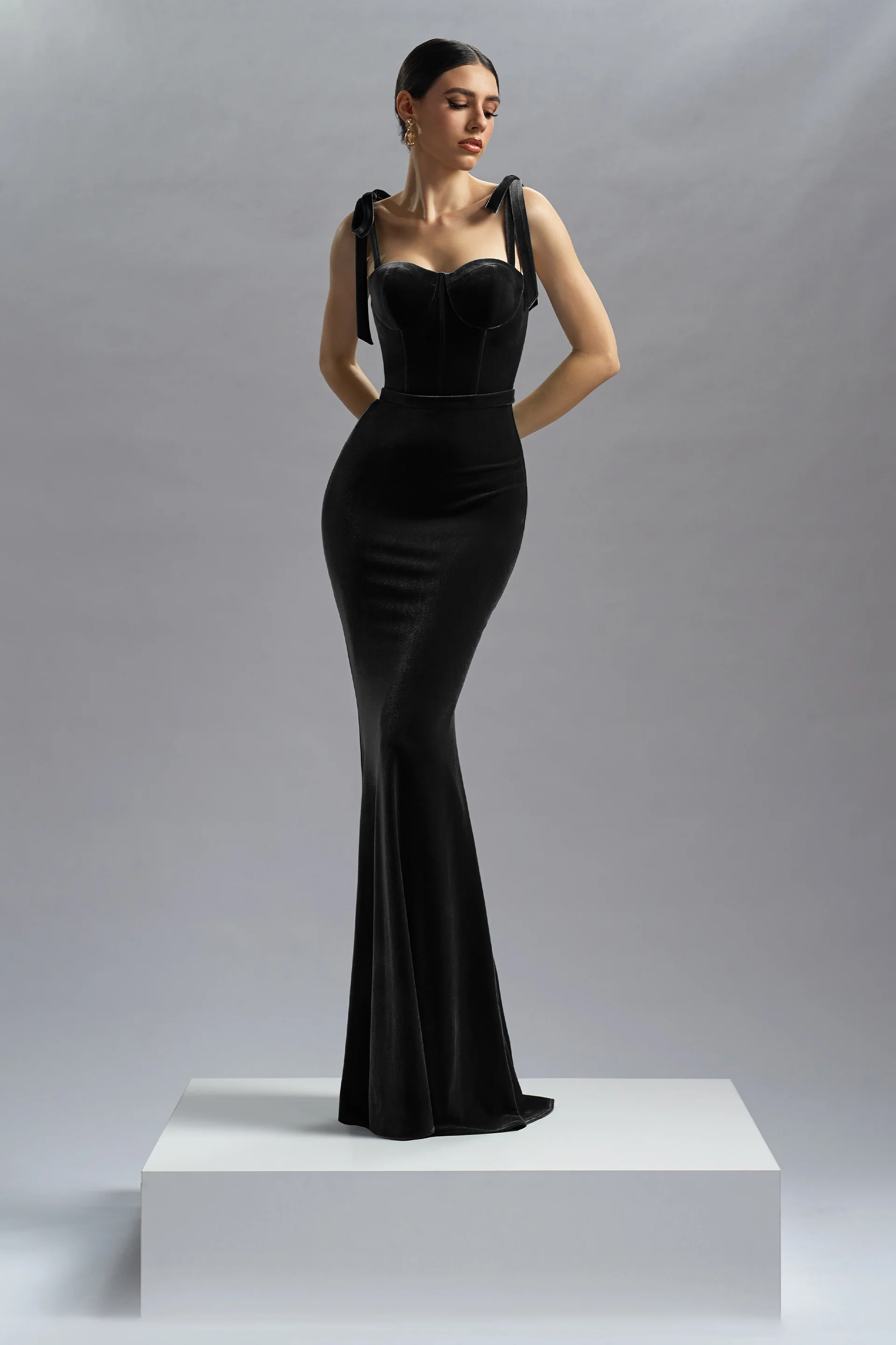 Rochie de seara lunga din catifea Cybele CA60 - Image 8