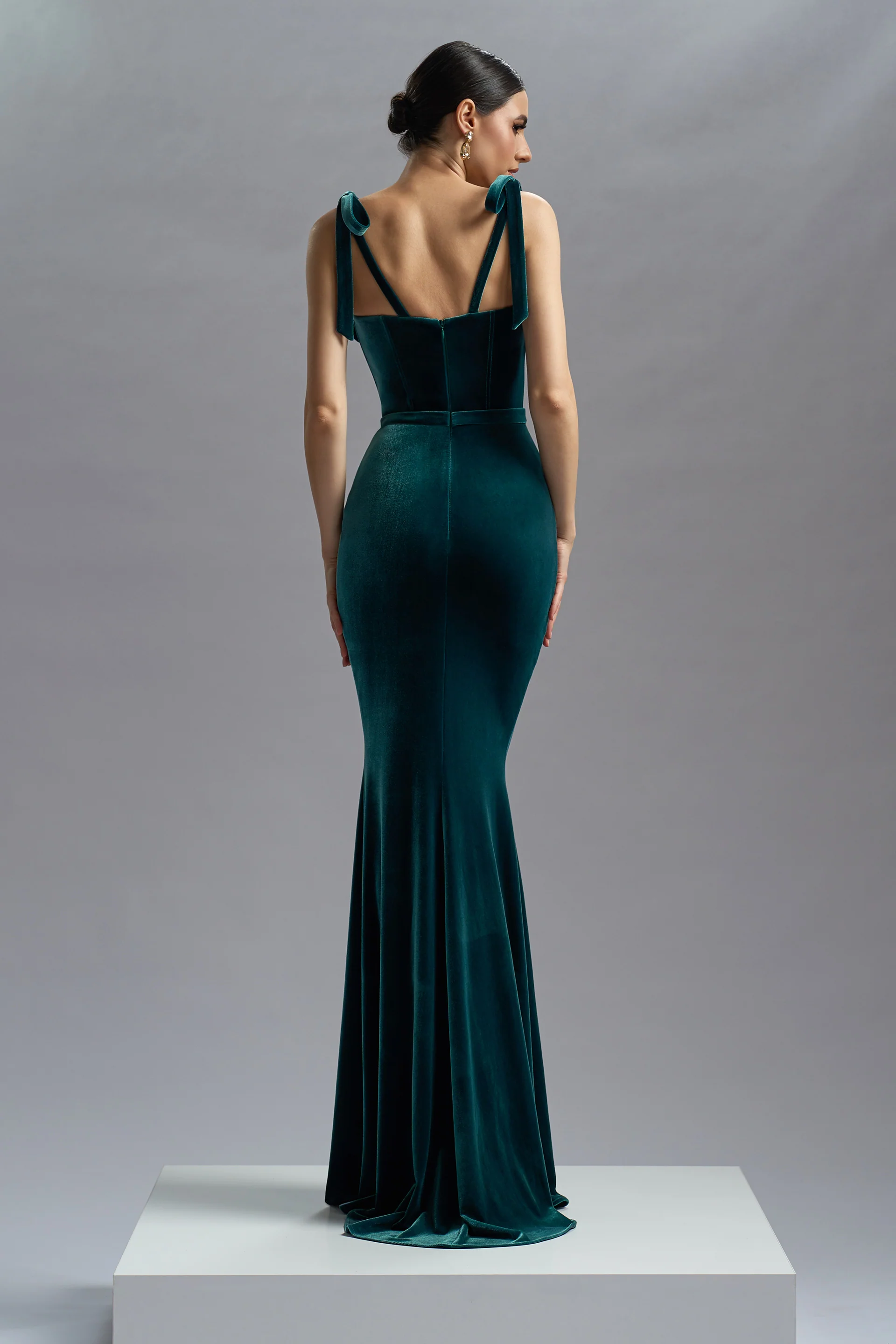 Rochie de seara lunga din catifea Cybele CA60 - Image 6
