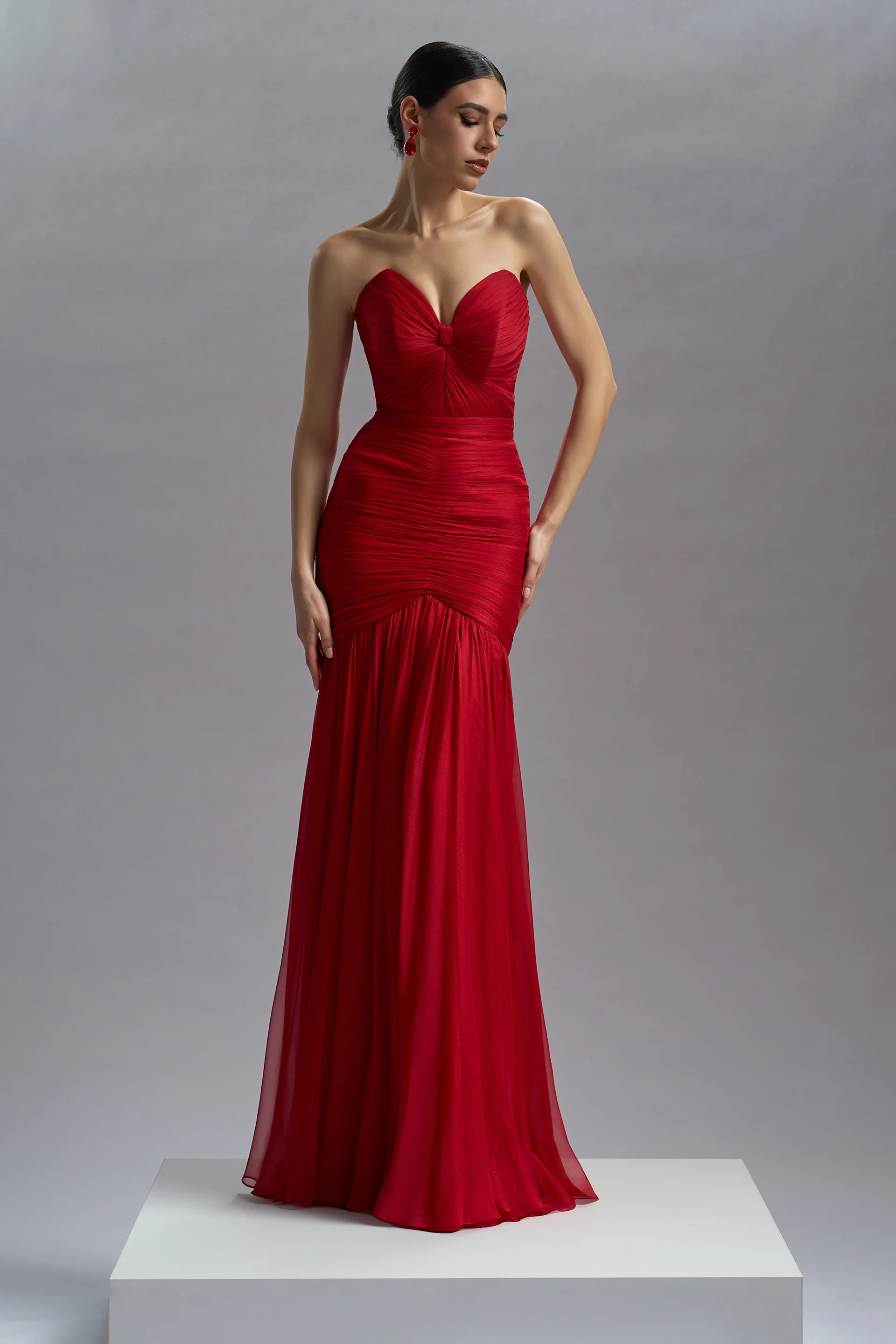 Rochie de seara lunga din sifon de matase Penelope CA70
