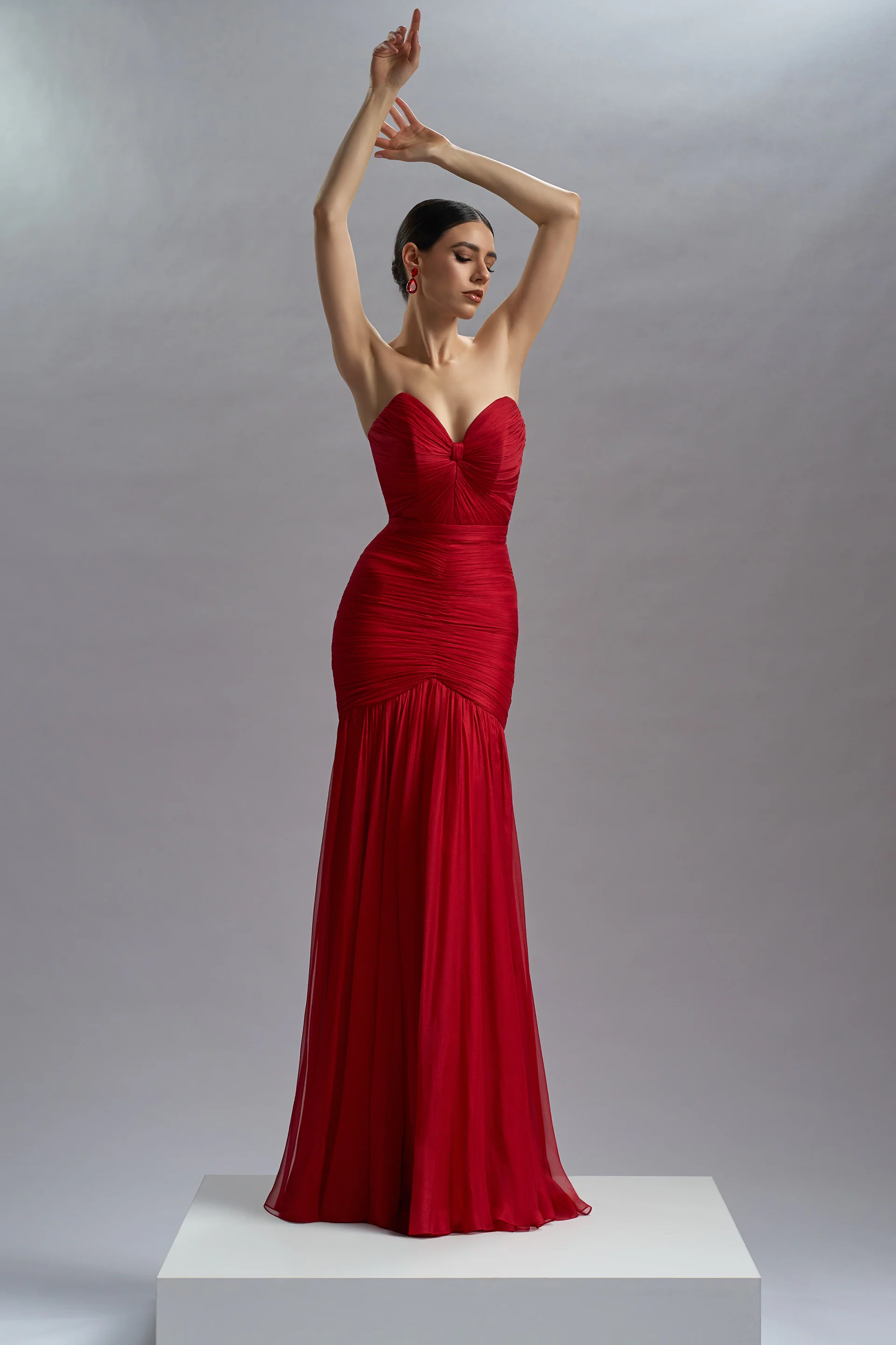 Rochie de seara lunga din sifon de matase Penelope CA70 - Image 12
