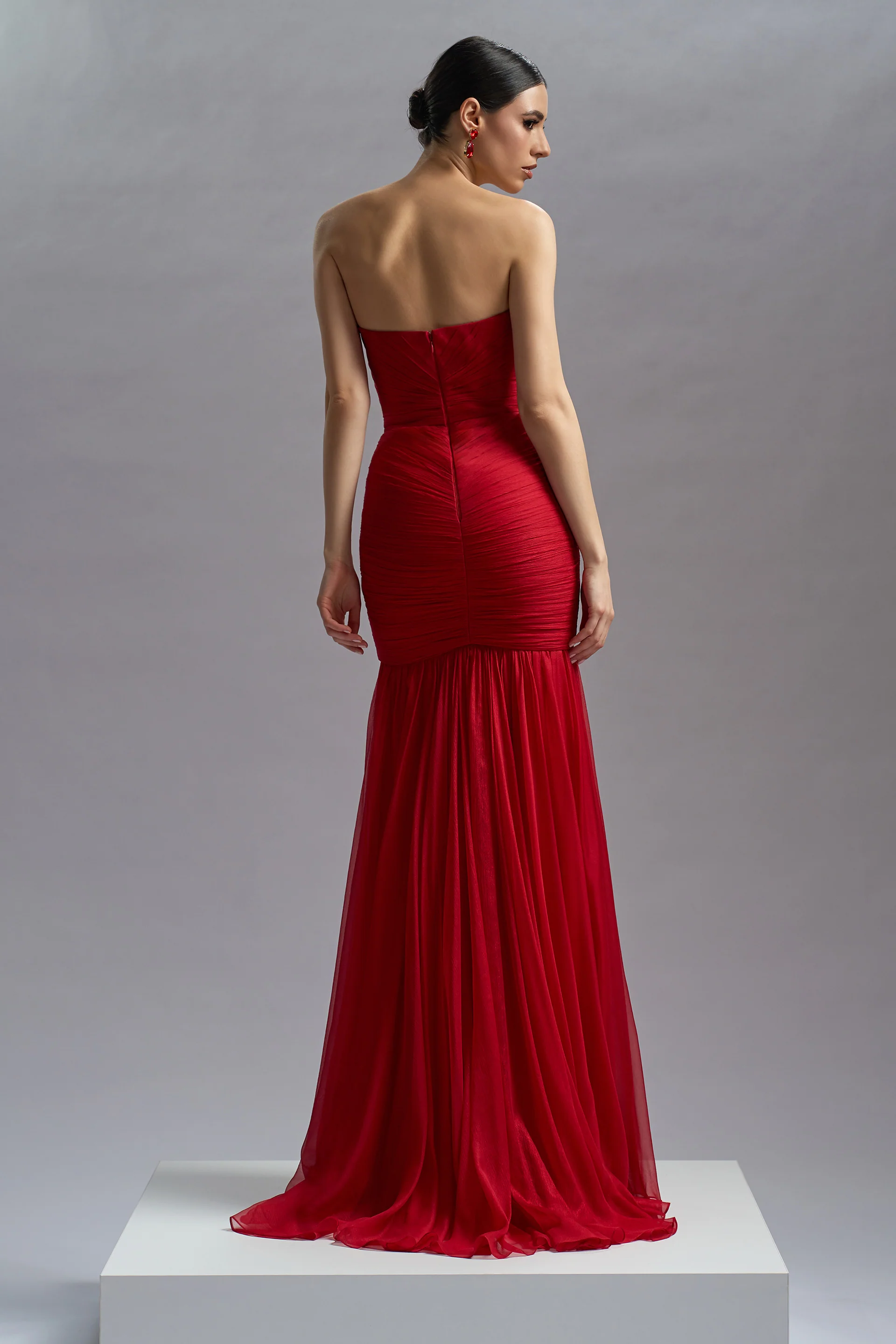 Rochie de seara lunga din sifon de matase Penelope CA70 - Image 13