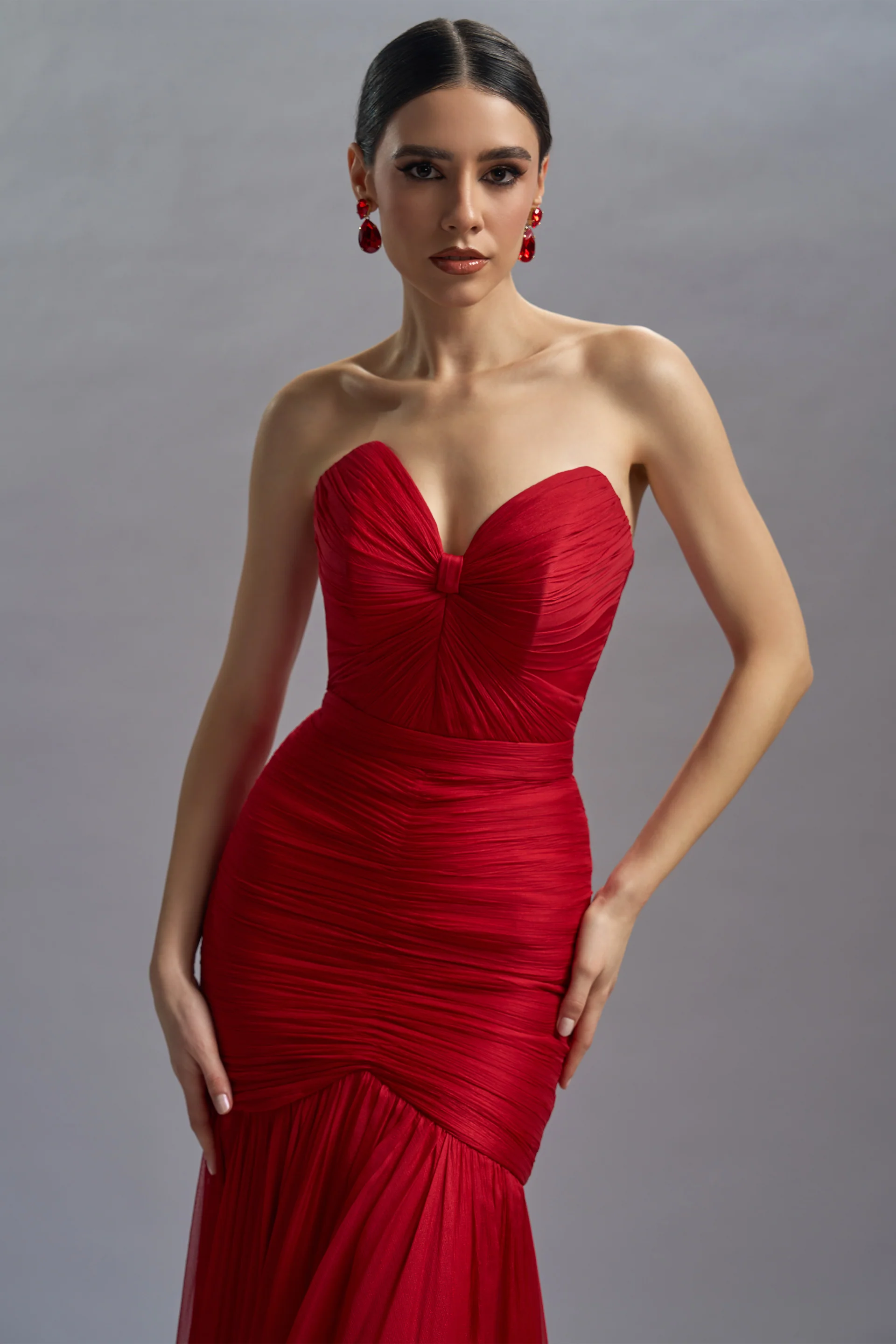 Rochie de seara lunga din sifon de matase Penelope CA70 - Image 2