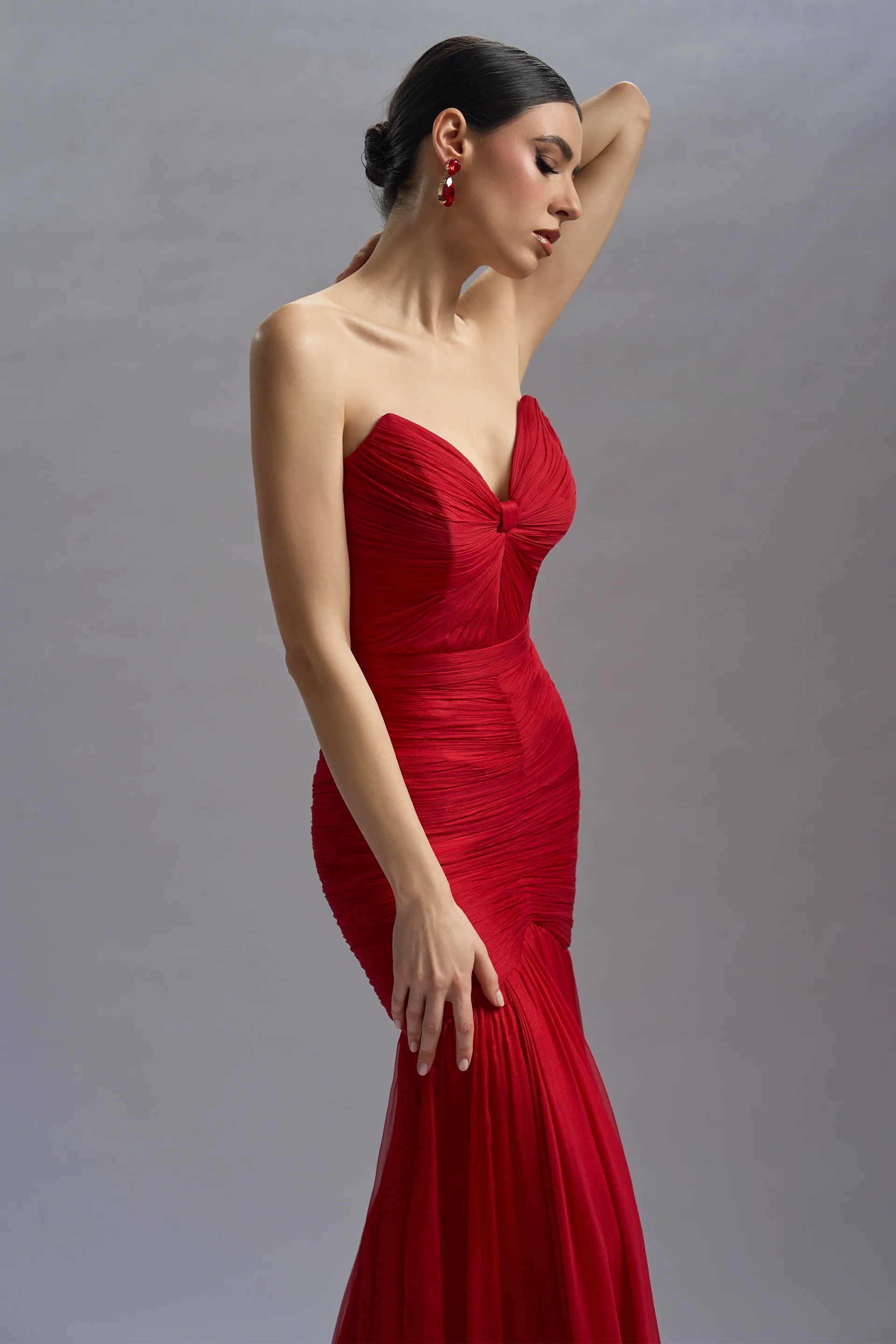 Rochie de seara lunga din sifon de matase Penelope CA70 - Image 3
