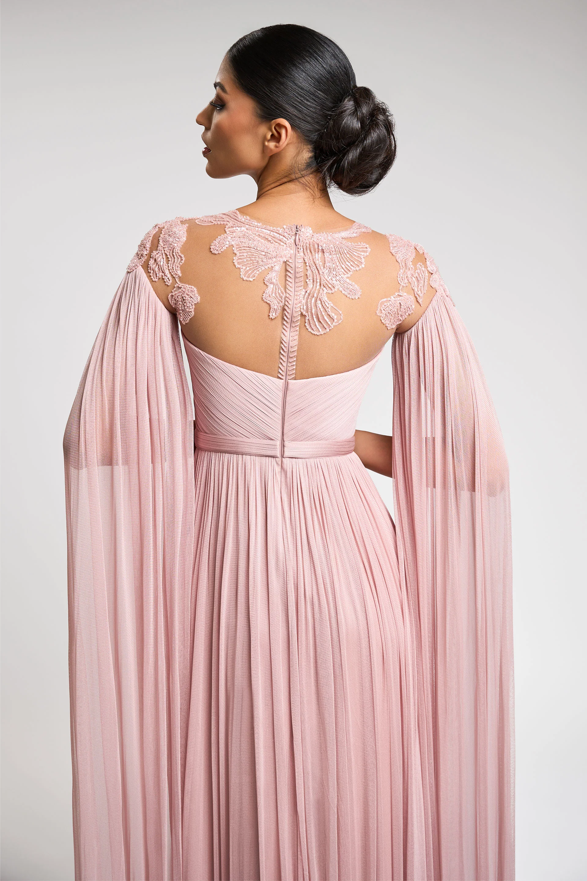 Rochie de seara lunga din tul de matase Beatriz CA142 - Image 4