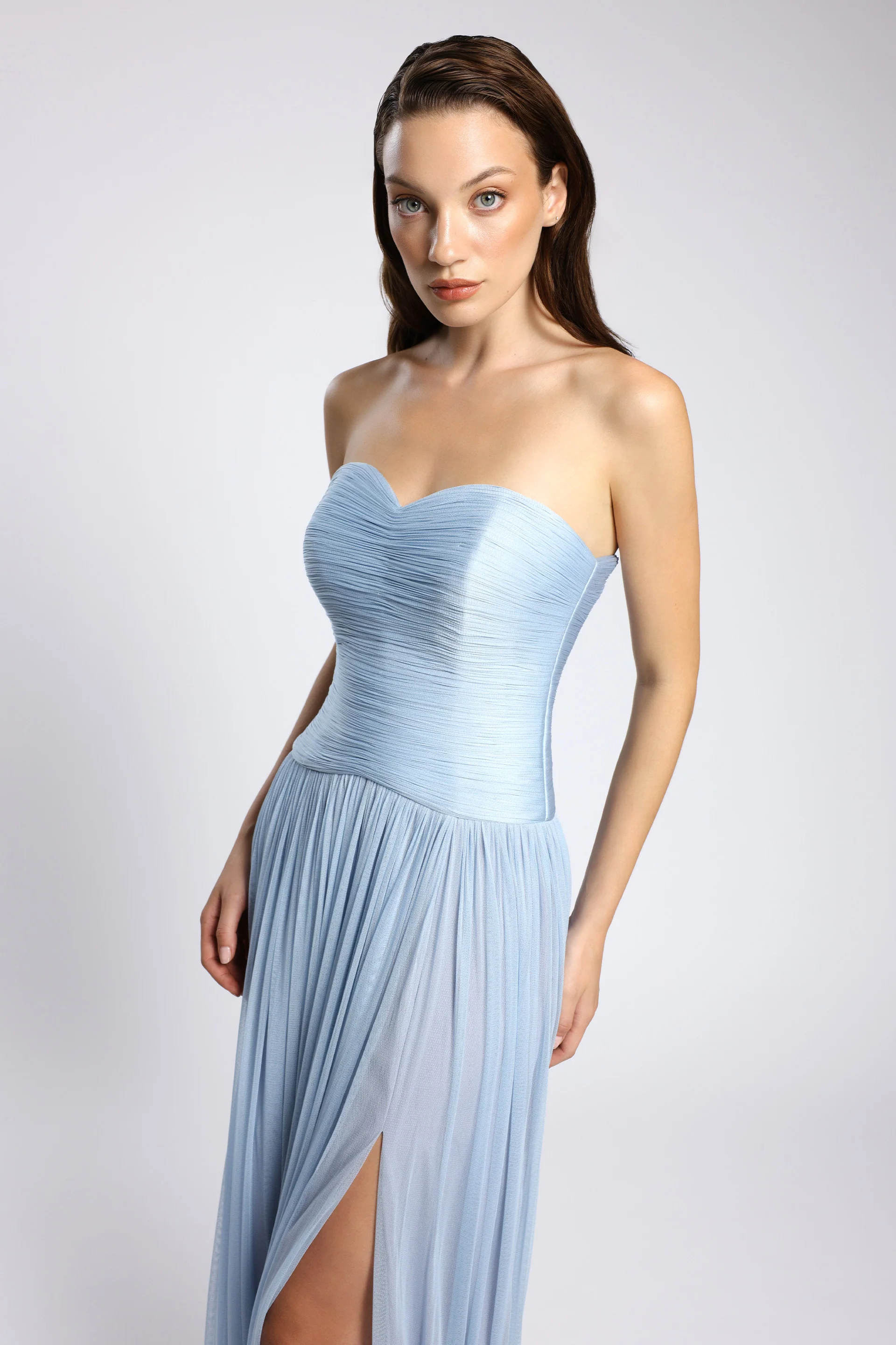 Rochie de seara lunga din tul de matase Nova CA146 - Image 3