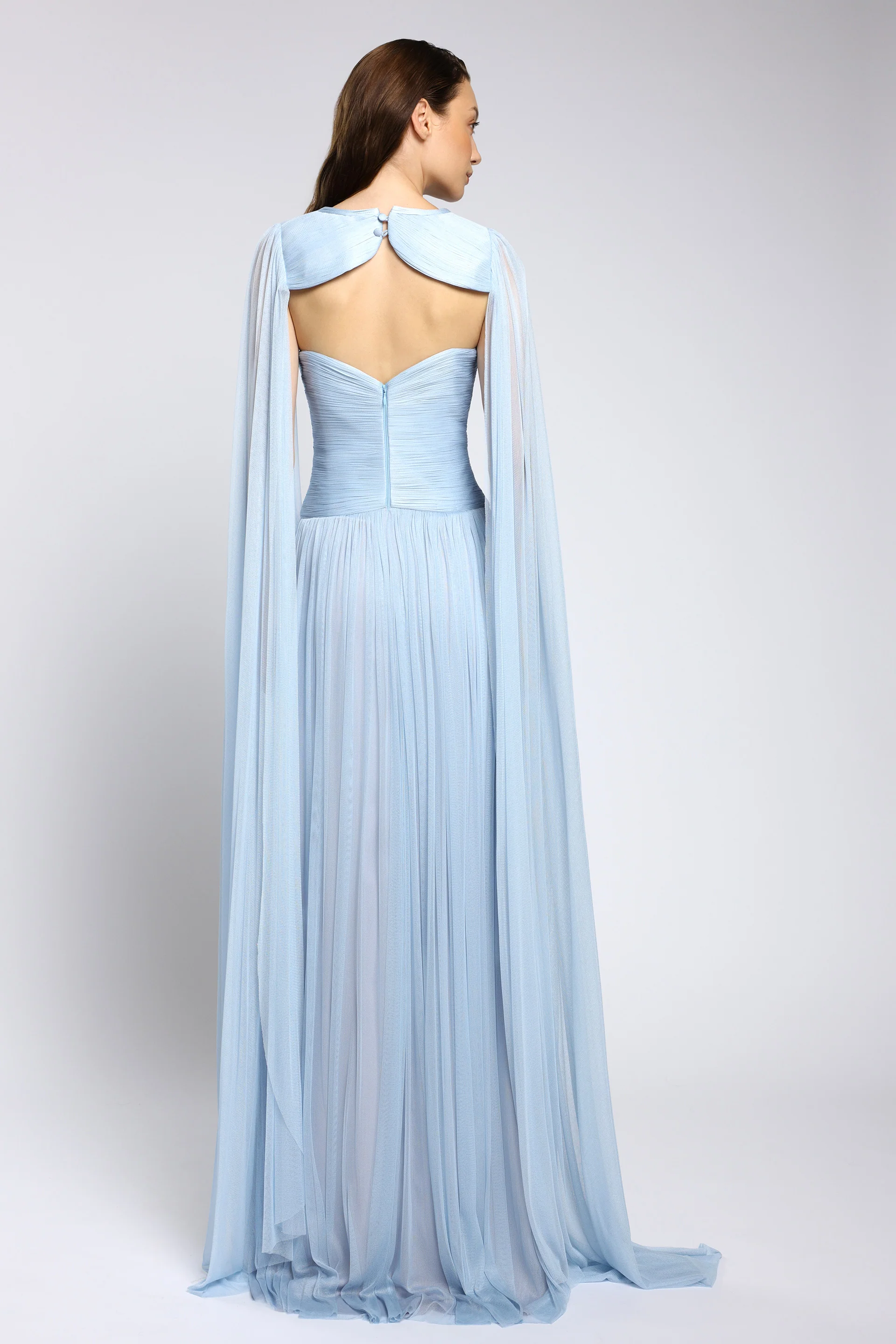 Rochie de seara lunga din tul de matase Nova CA146 - Image 8