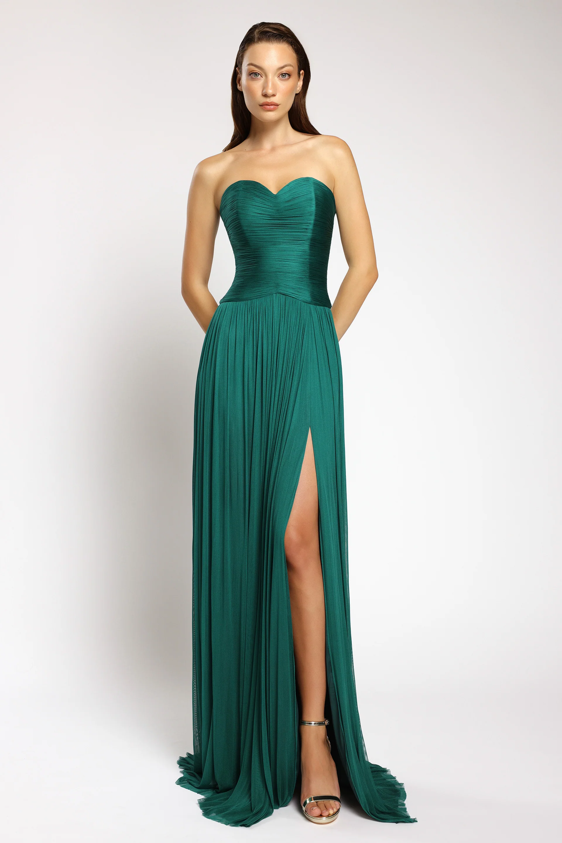 Rochie de seara lunga din tul de matase Nova CA146 - Image 9