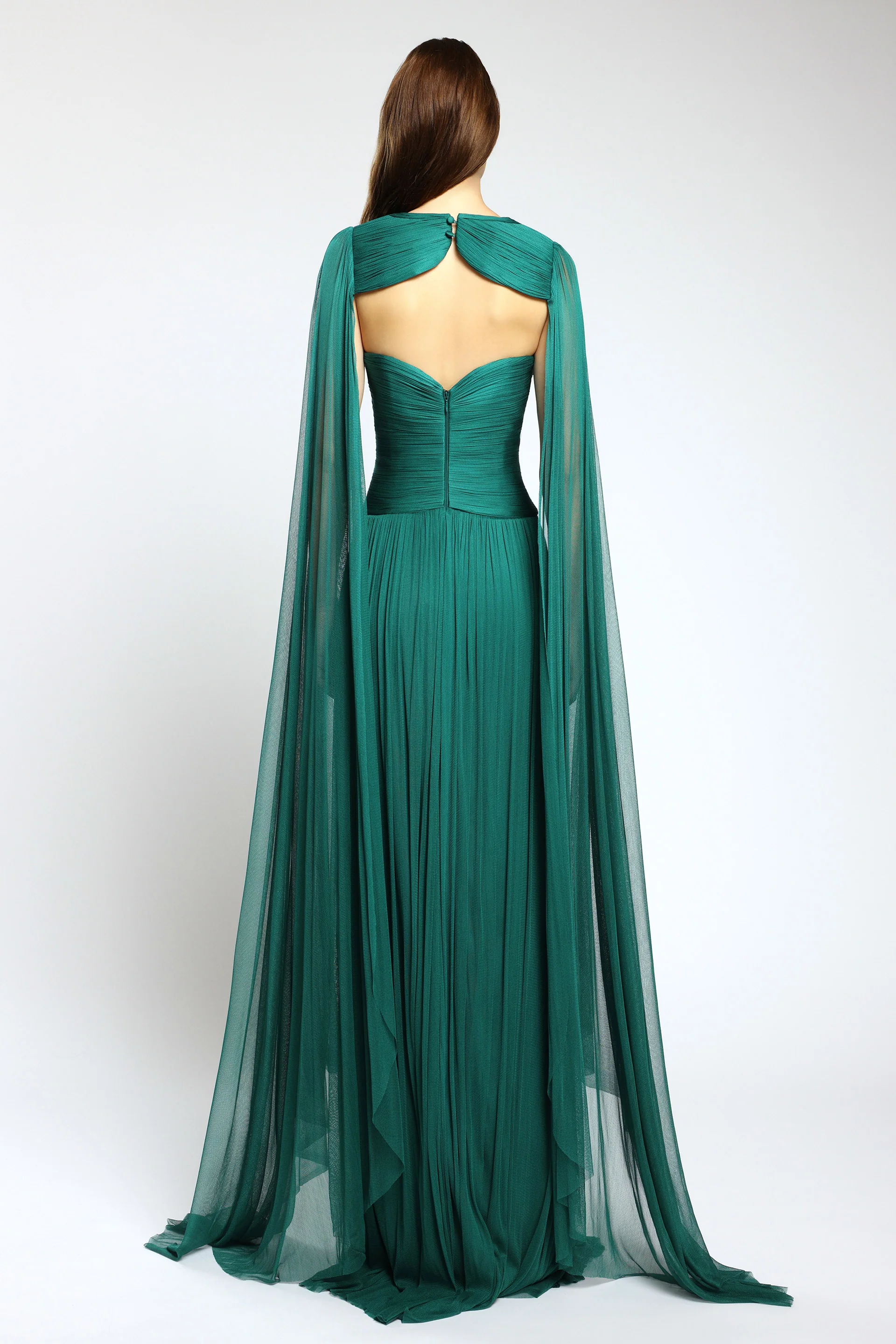 Rochie de seara lunga din tul de matase Nova CA146 - Image 5