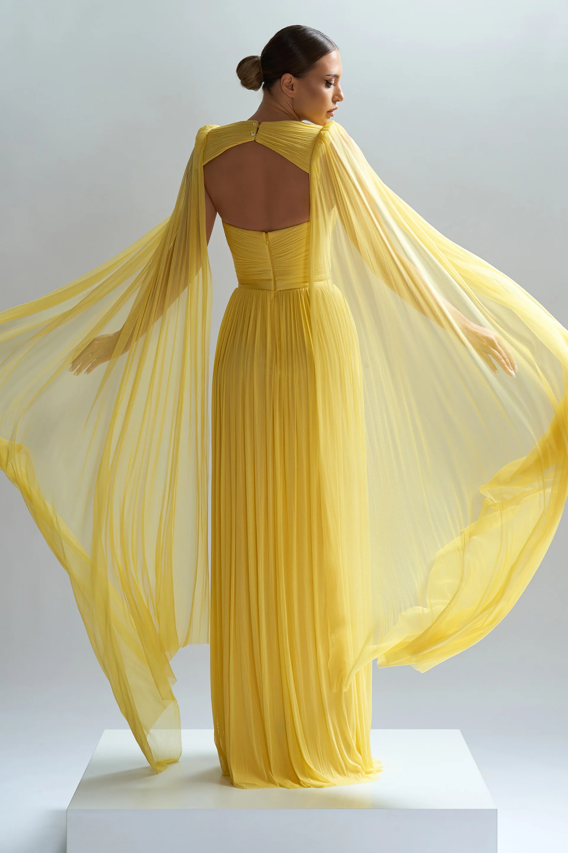 Rochie de seara lunga din tul de matase Pandora CA72_M - Image 4