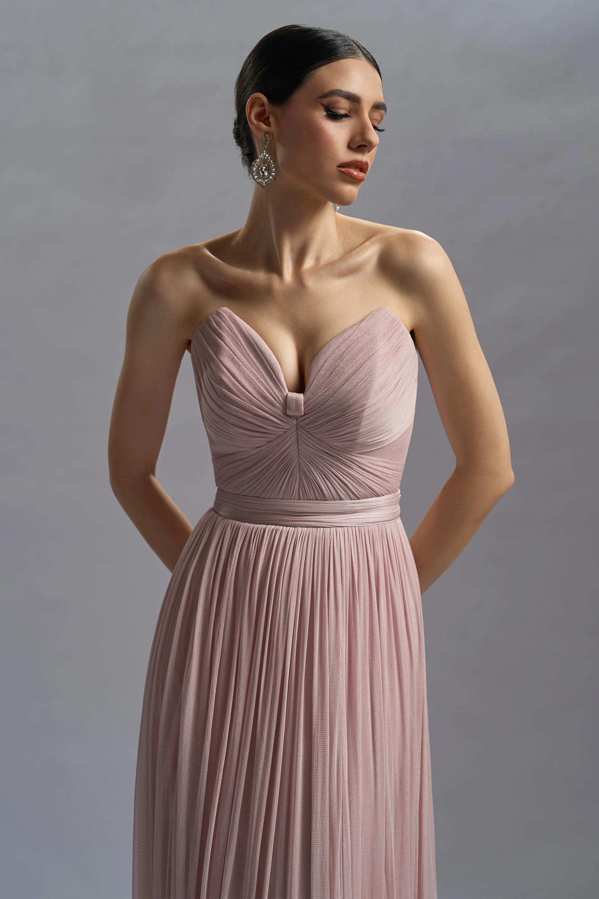 Rochie de seara lunga din tul de matase Pandora CA72 - Image 10