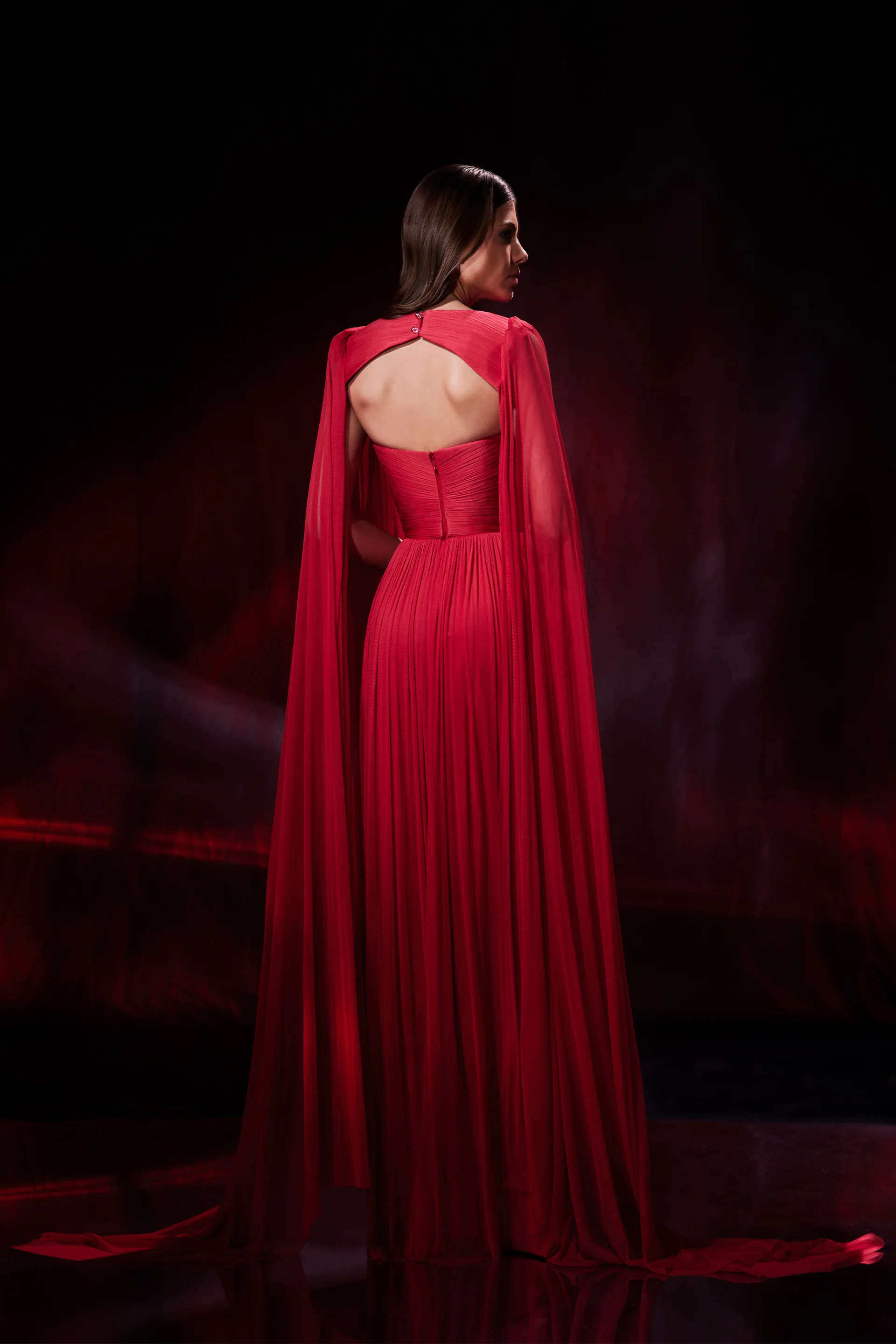 Rochie de seara lunga din tul de matase Pandora CA72 - Image 11
