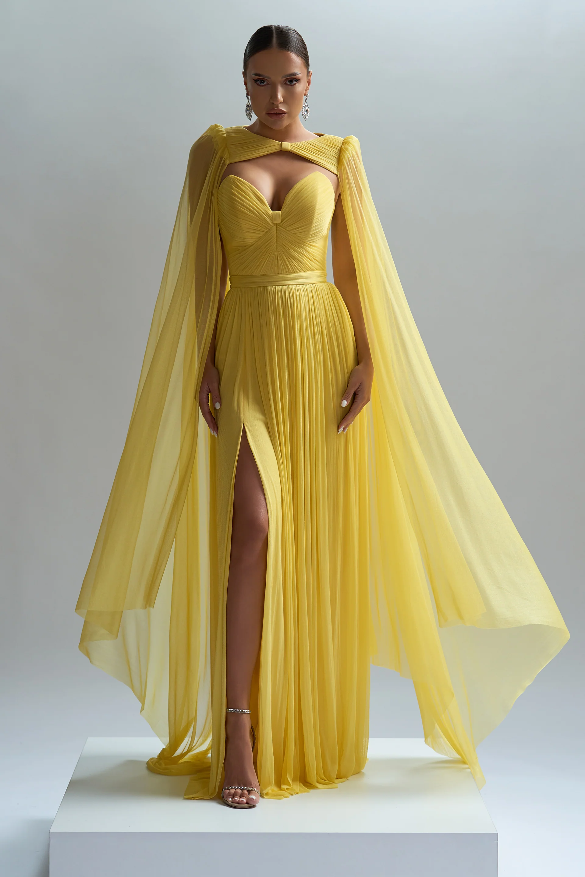 Rochie de seara lunga din tul de matase Pandora CA72 - Image 20