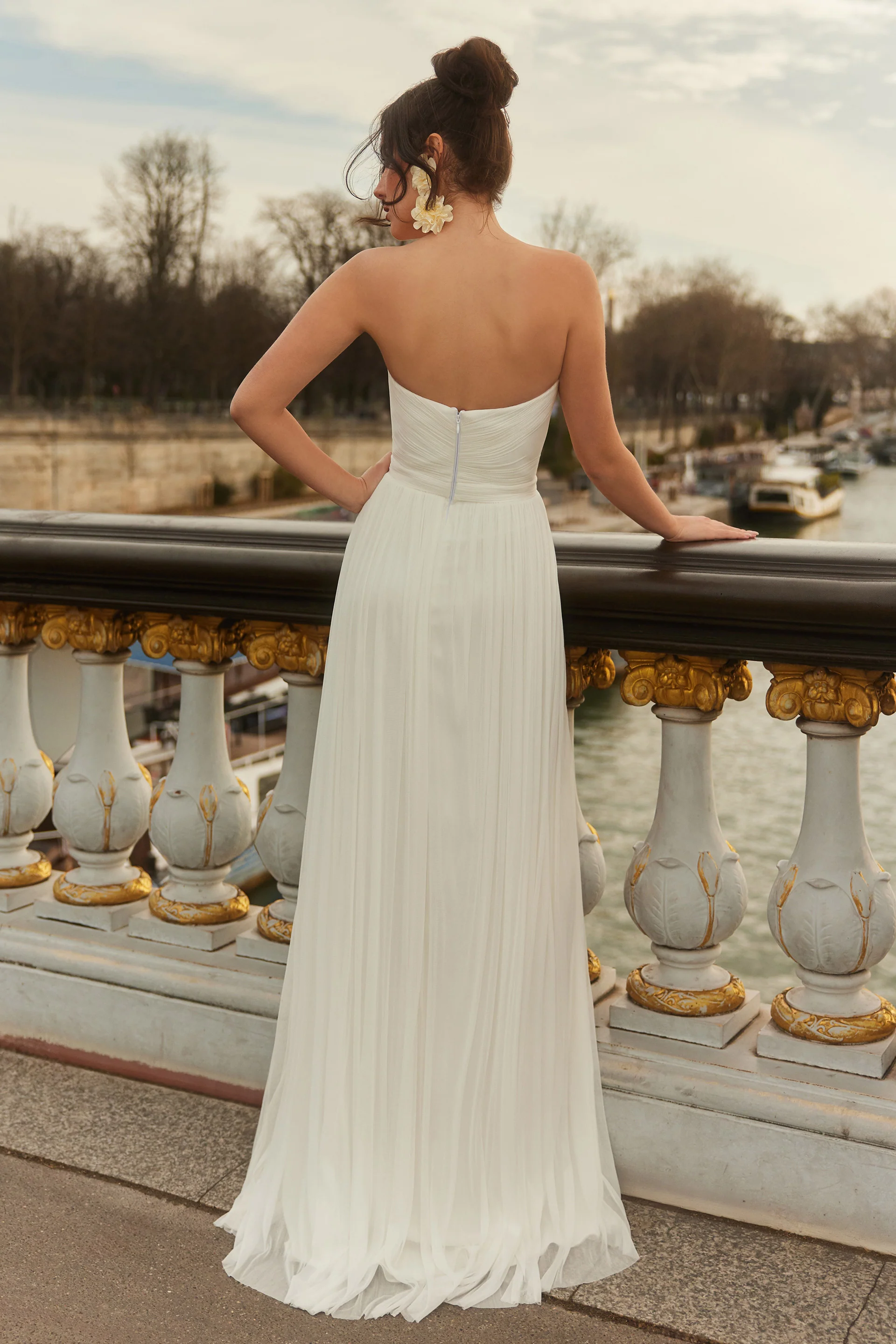 Rochie de seara lunga din tul de matase Pandora CA72 - Image 30