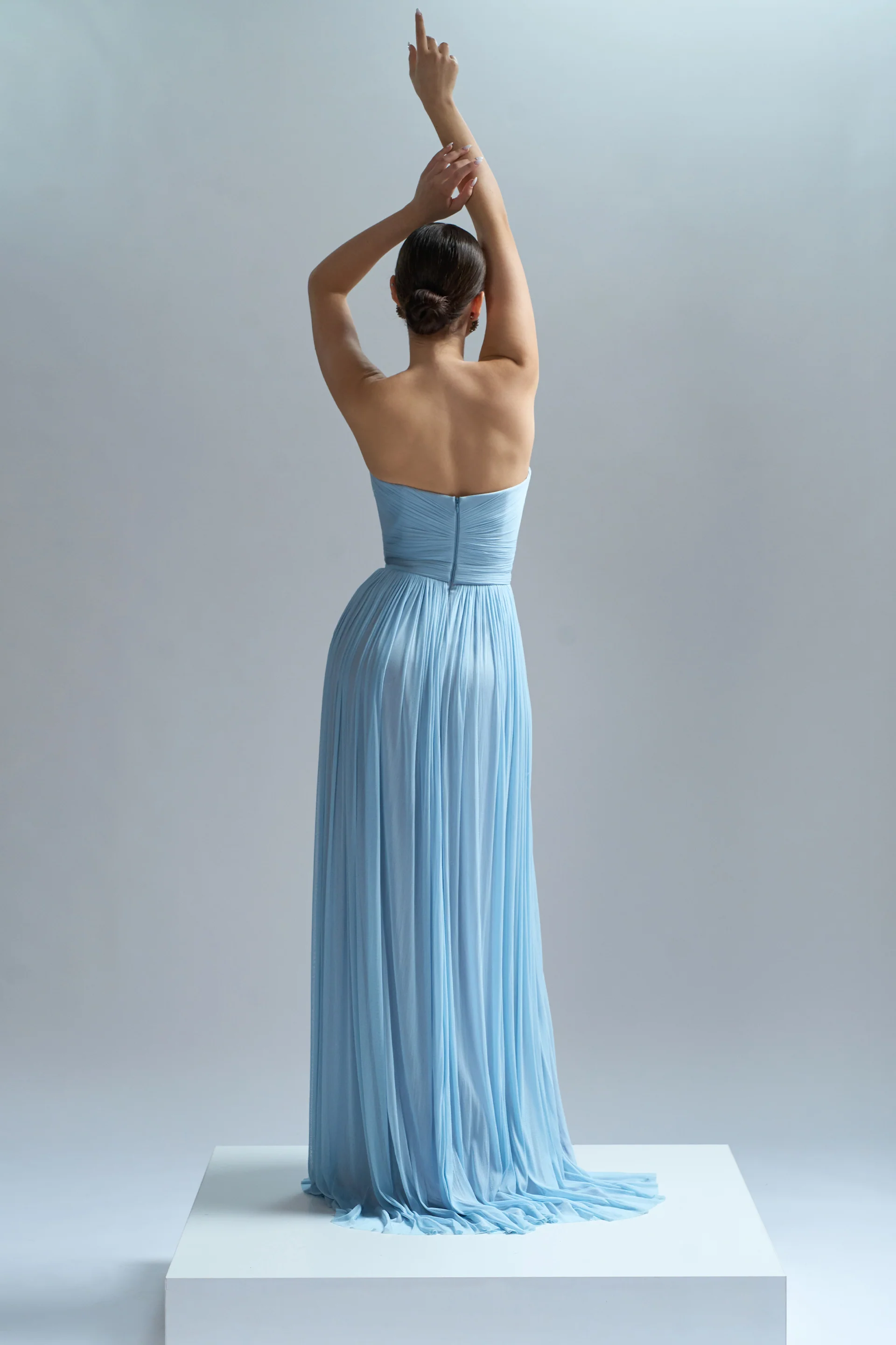 Rochie de seara lunga din tul de matase Pandora CA72 - Image 43