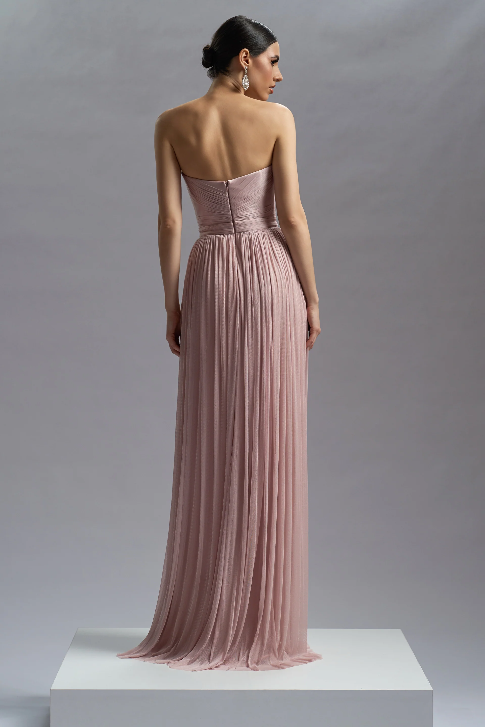 Rochie de seara lunga din tul de matase Pandora CA72 - Image 55