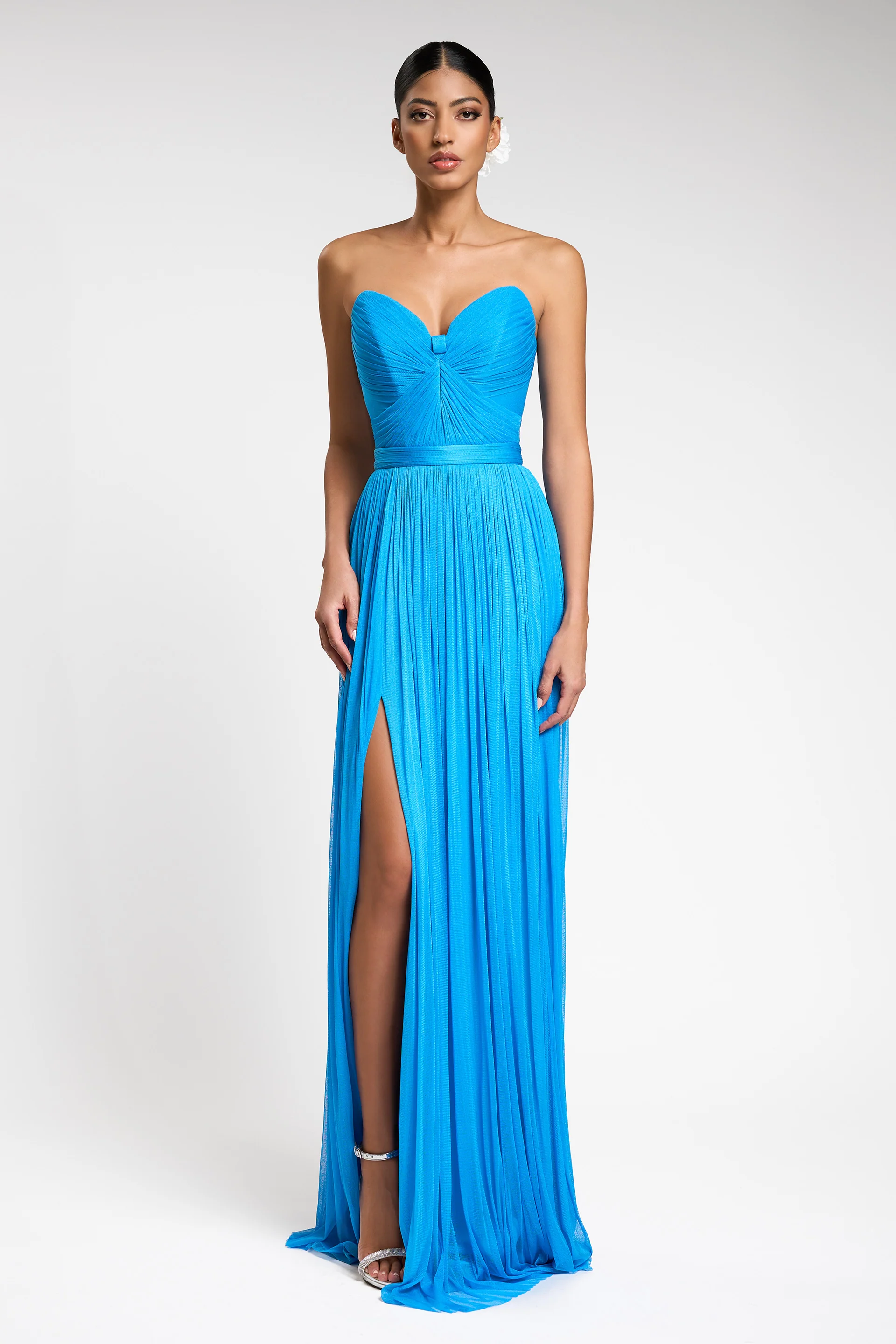 Rochie de seara lunga din tul de matase Pandora CA72 - Image 61