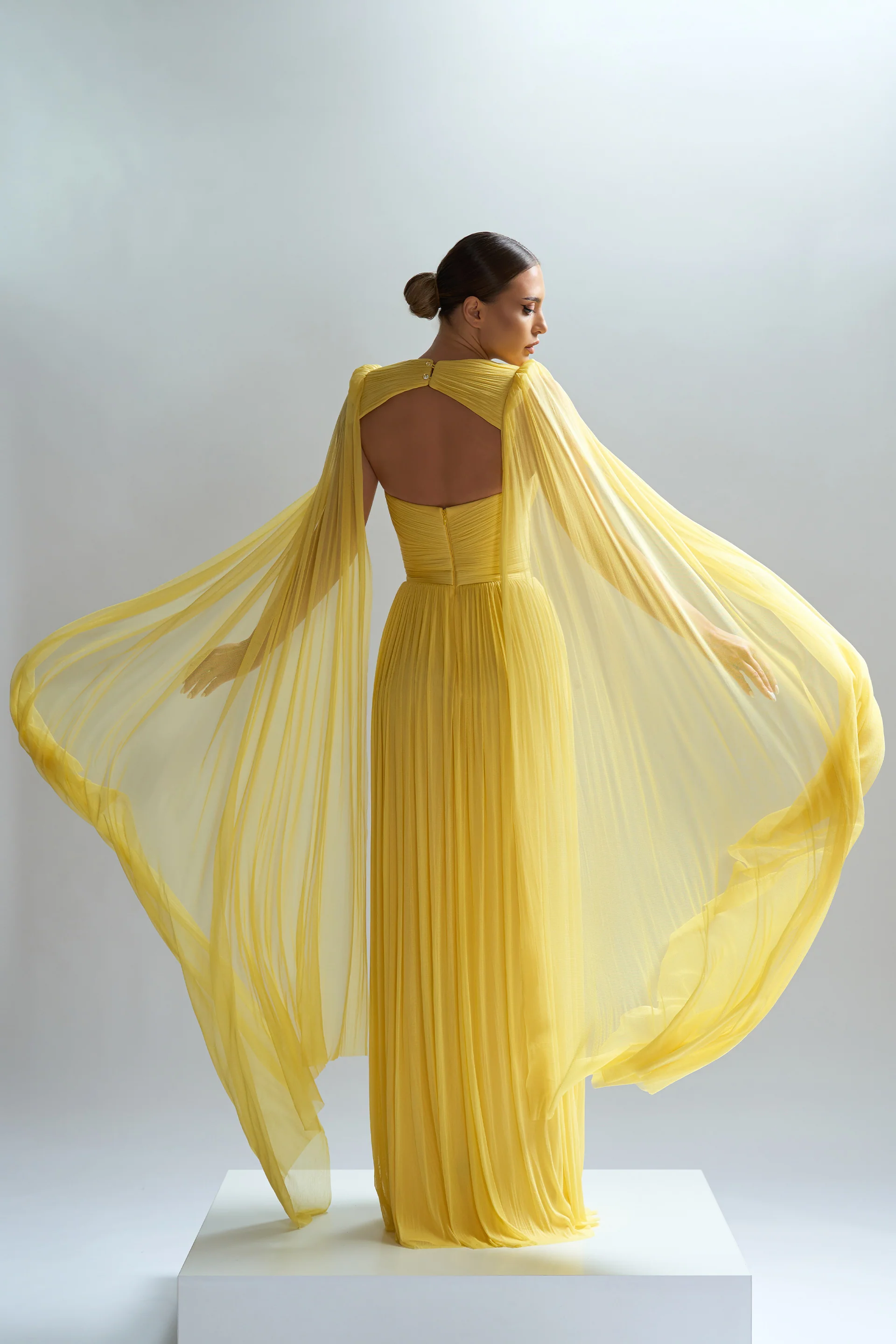 Rochie de seara lunga din tul de matase Pandora CA72 - Image 3