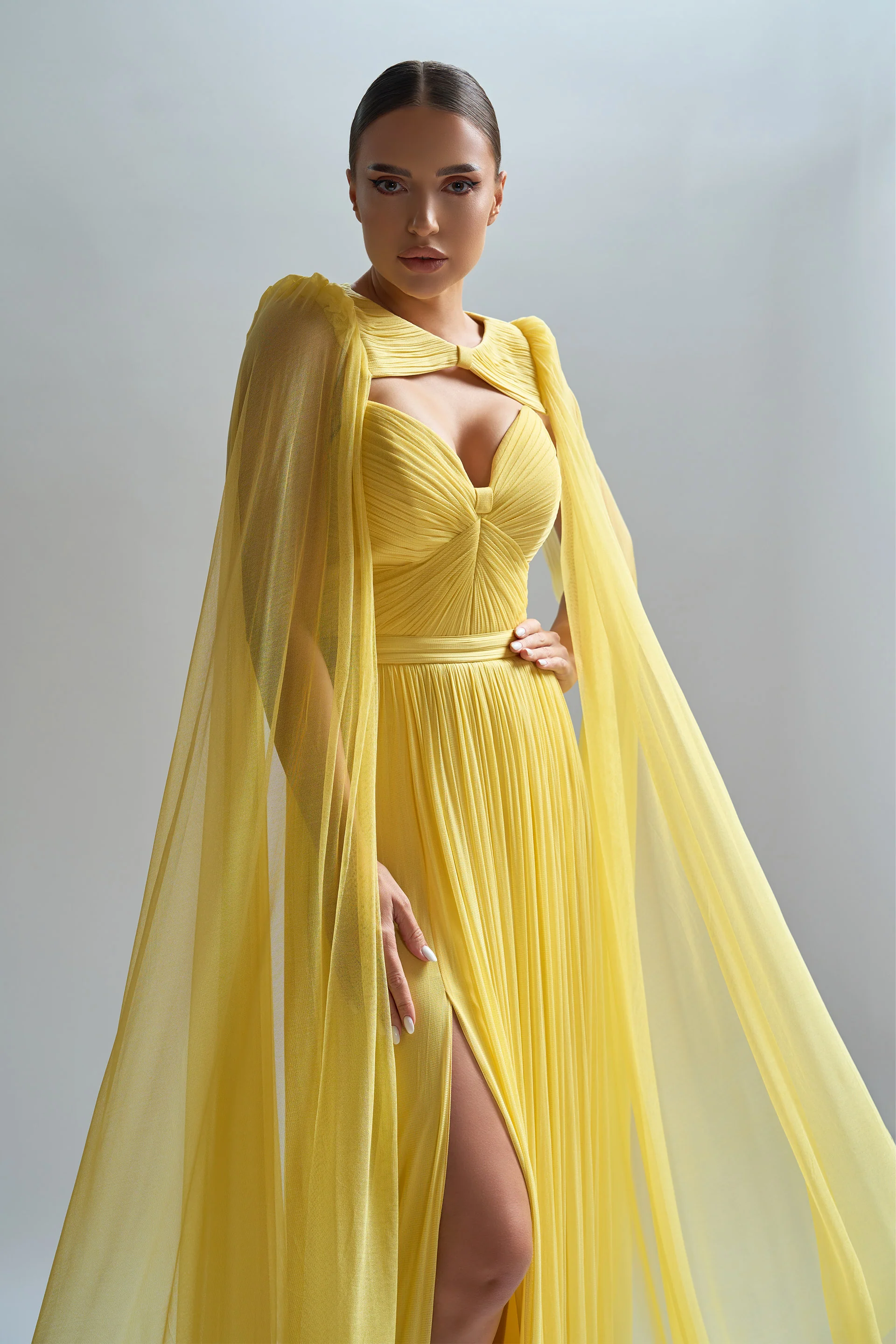 Rochie de seara lunga din tul de matase Pandora CA72_B - Image 20