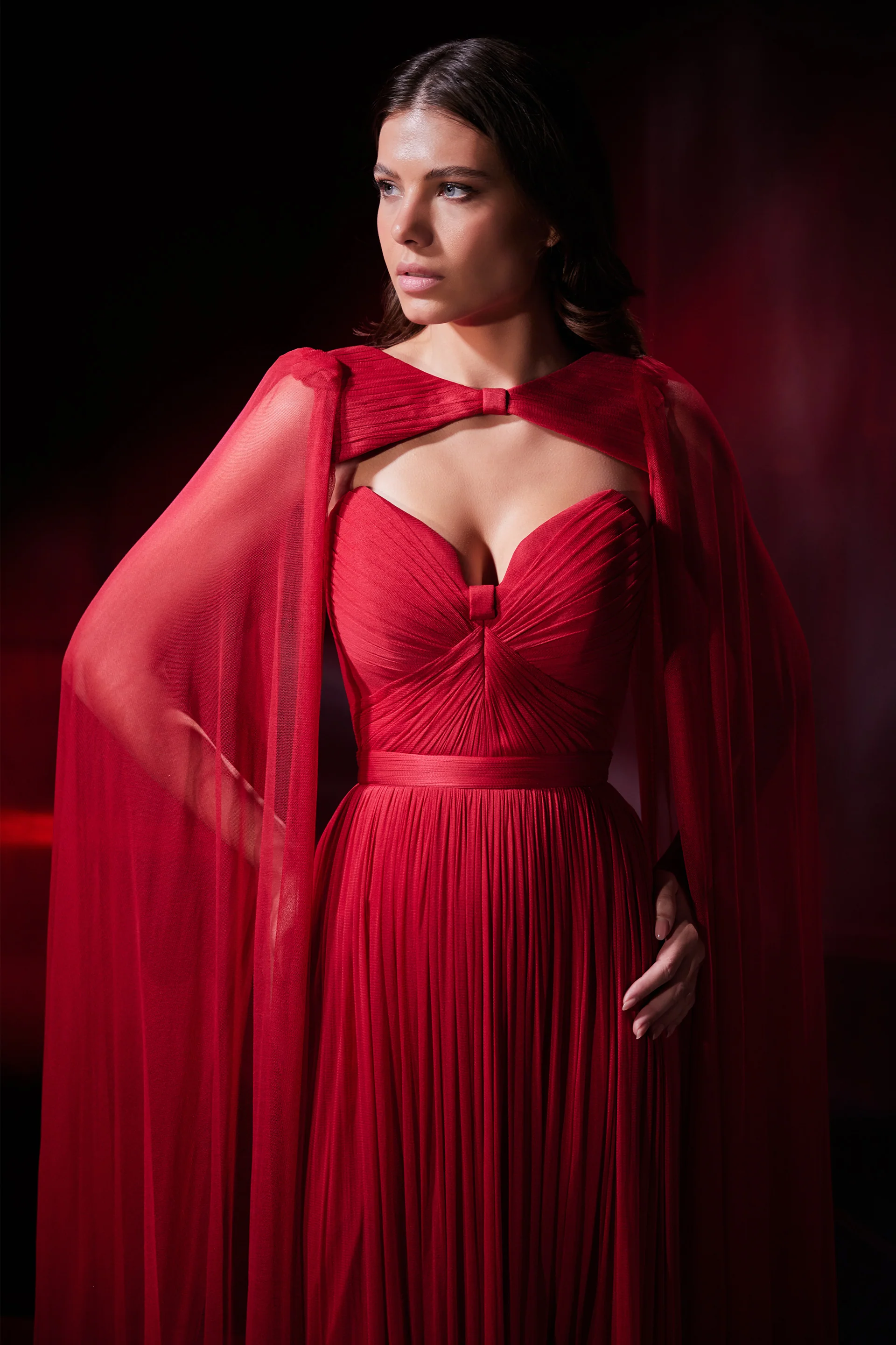 Rochie de seara lunga din tul de matase Pandora CA72 - Image 32