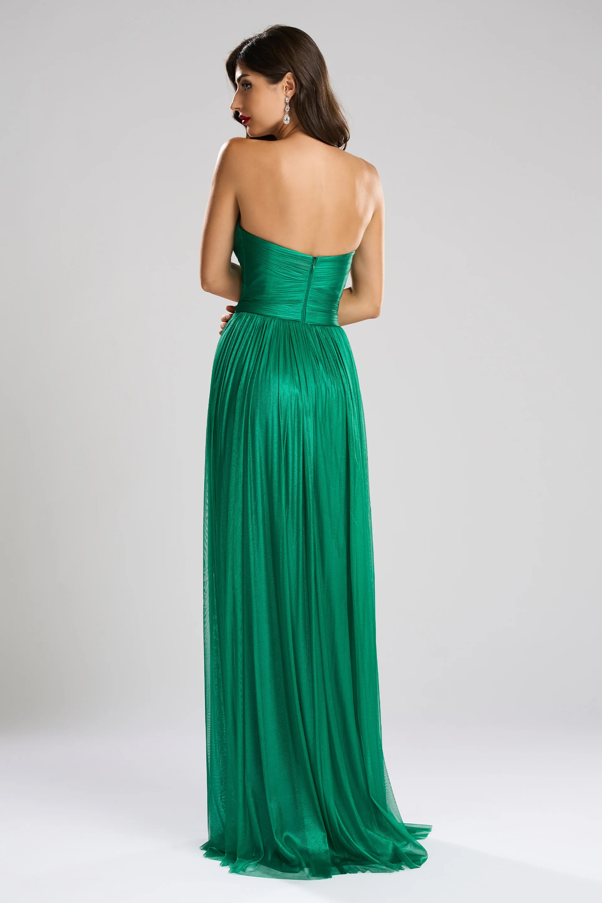Rochie de seara lunga din tul de matase peliculizat  Esther CA106 - Image 2
