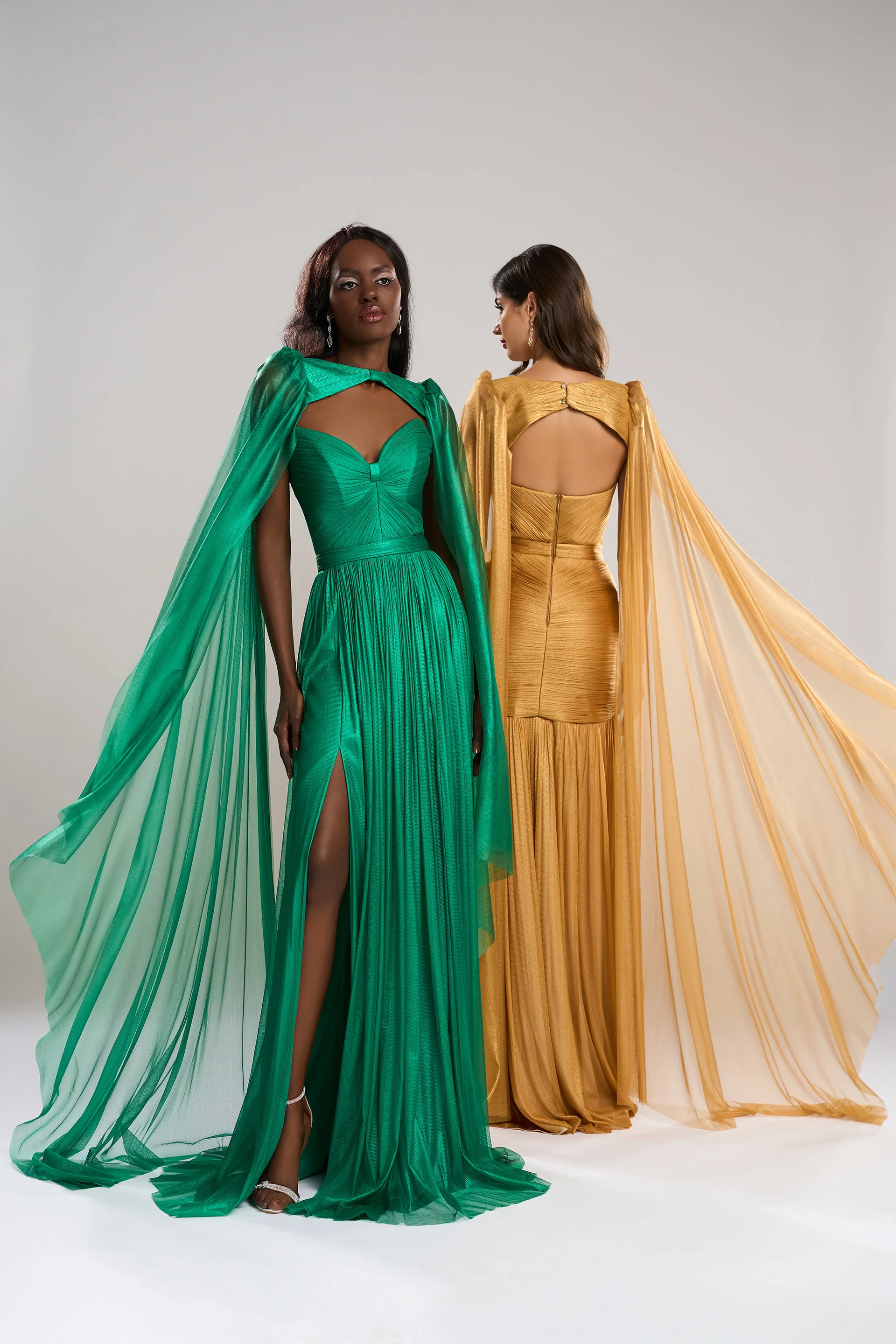 Rochie de seara lunga din tul de matase peliculizat Josephine CA103 - Image 7