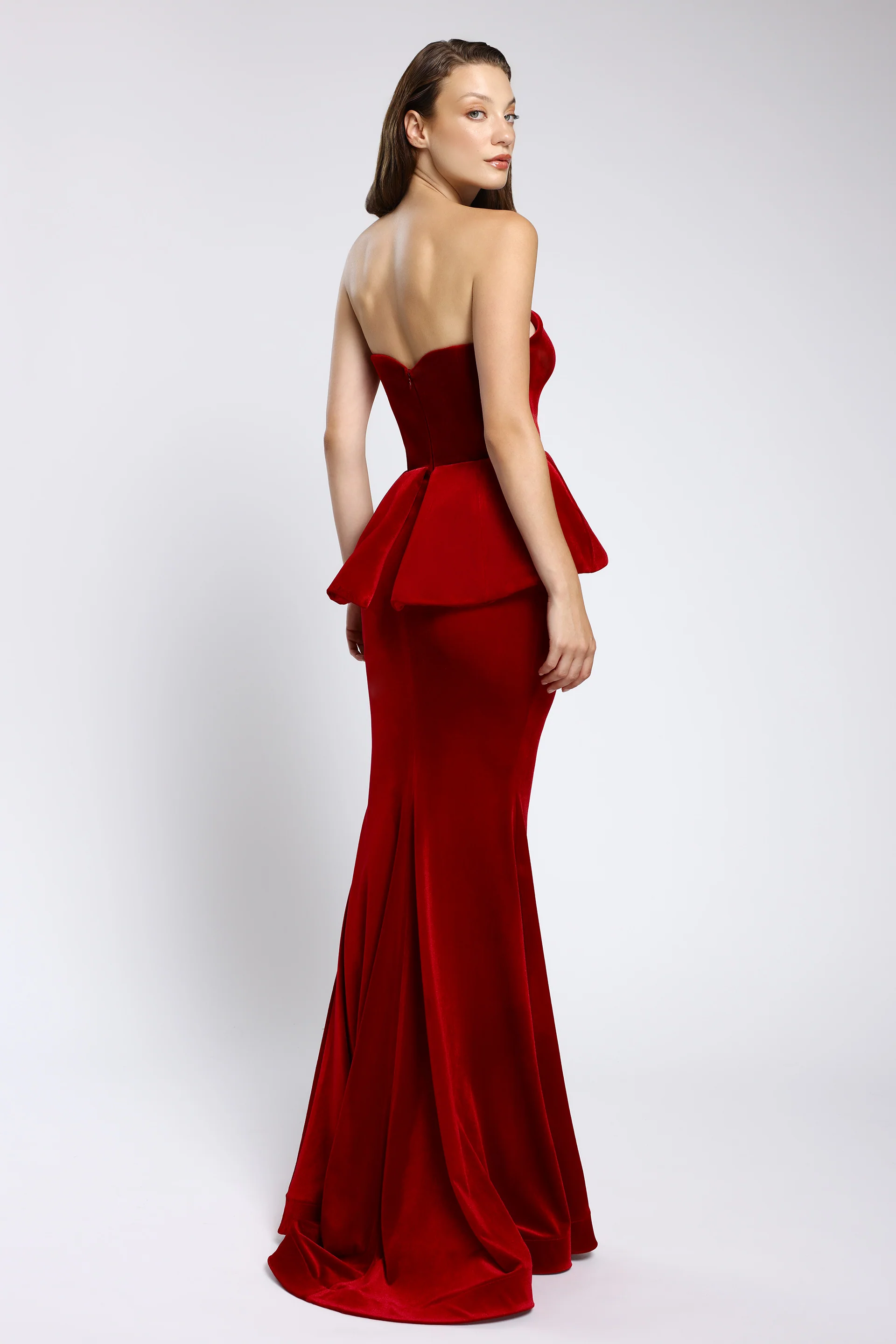 Rochie de seara tip sirena din catifea Ariadna CA158 - Image 2
