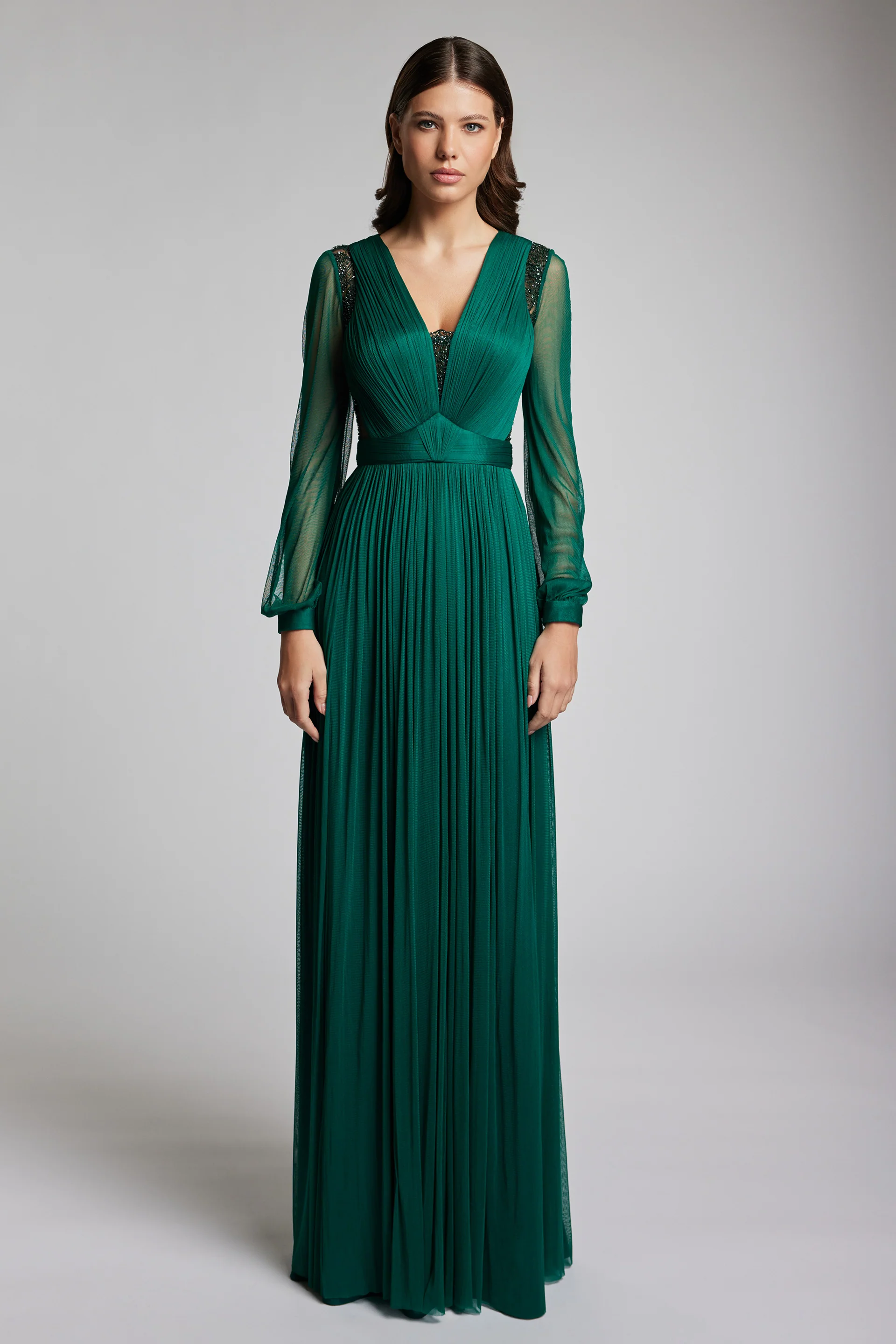 Rochie din tulle de matase natural și dantela lucrata manual Soraya CA173