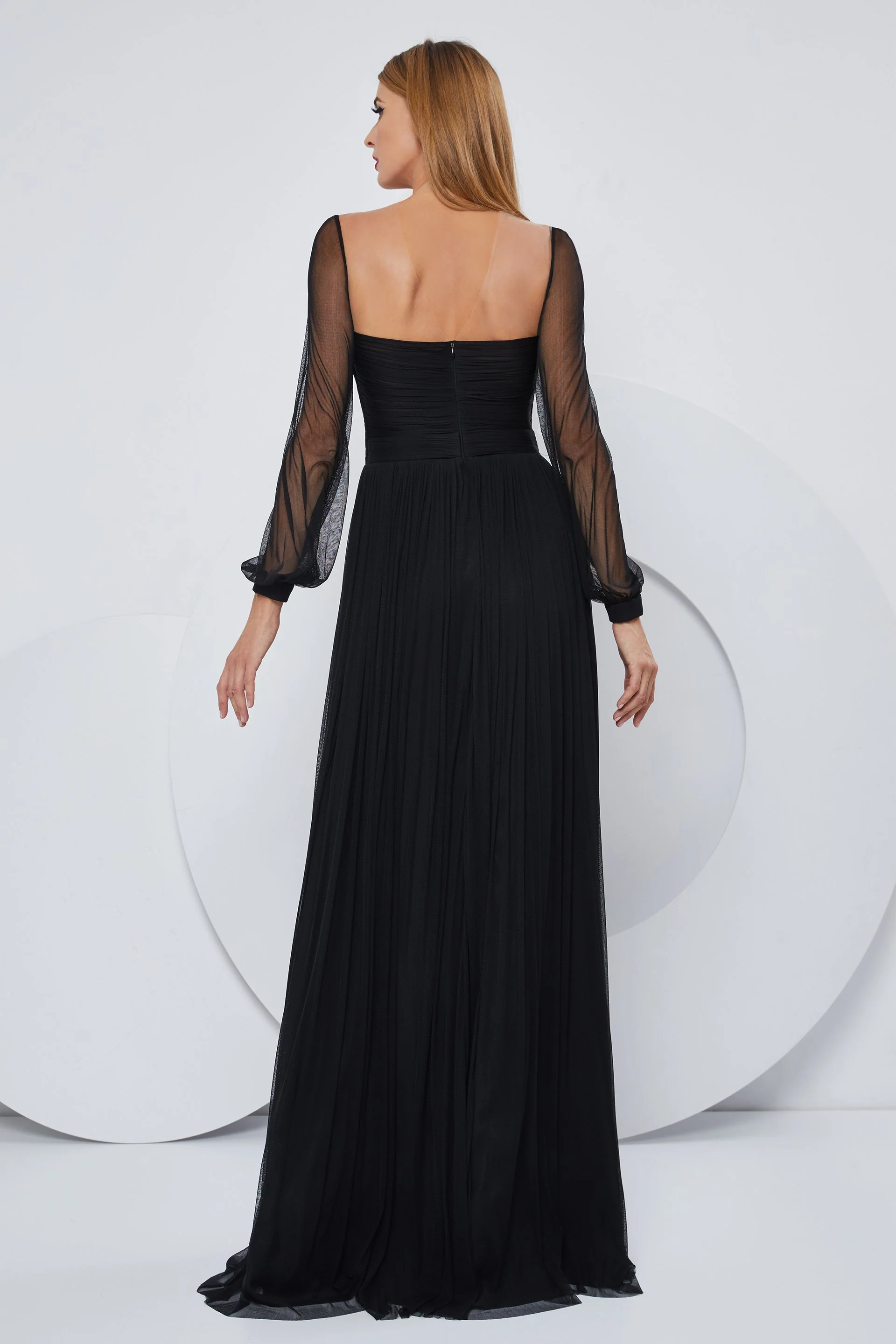 Rochie lunga de seara din matase naturala CA1152 - Image 3